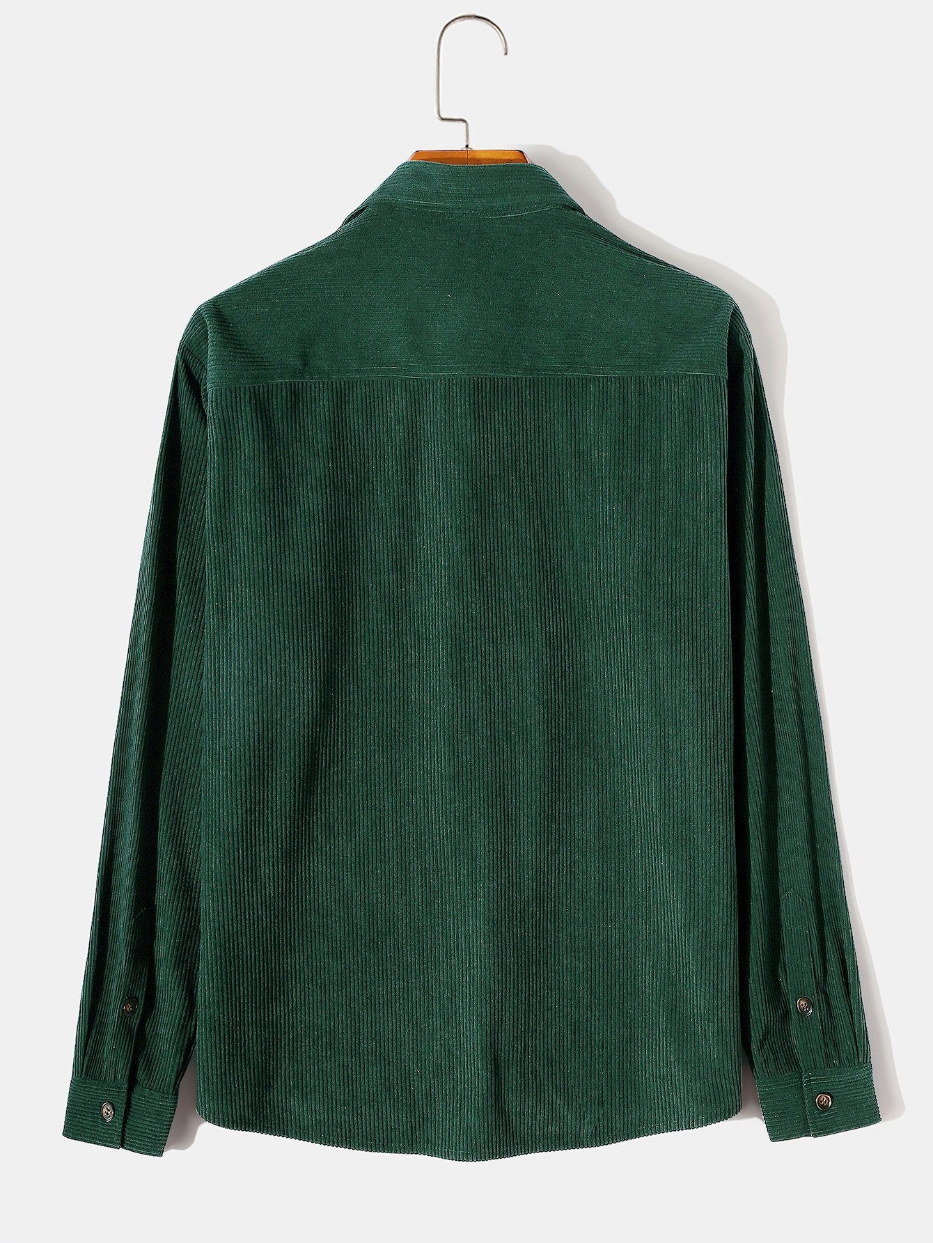 Chemise en velours côtelé à manches longues boutonnée