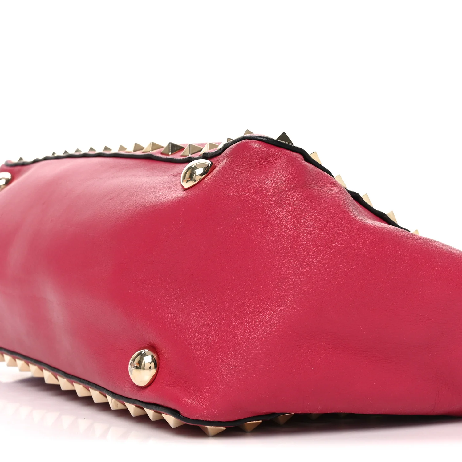 Vitello Small Rockstud Tote Cyclamin