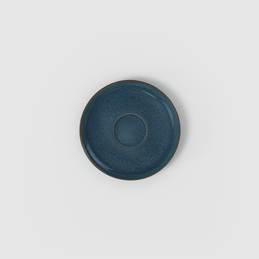 Crafted Espresso cup saucer - Blue, 4.7'', Premium Porcelain