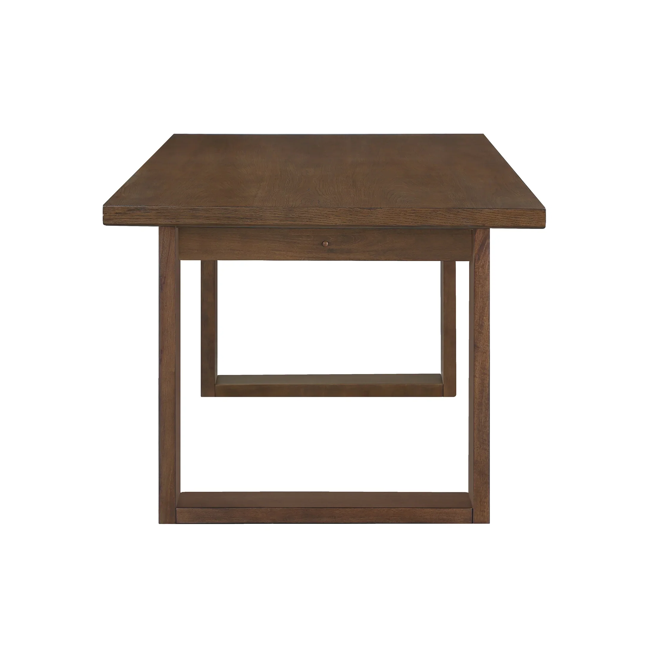 Better Homes & Gardens Ezra Collection Rectangular Double Pedestal Dining Table, 70 in, Walnut