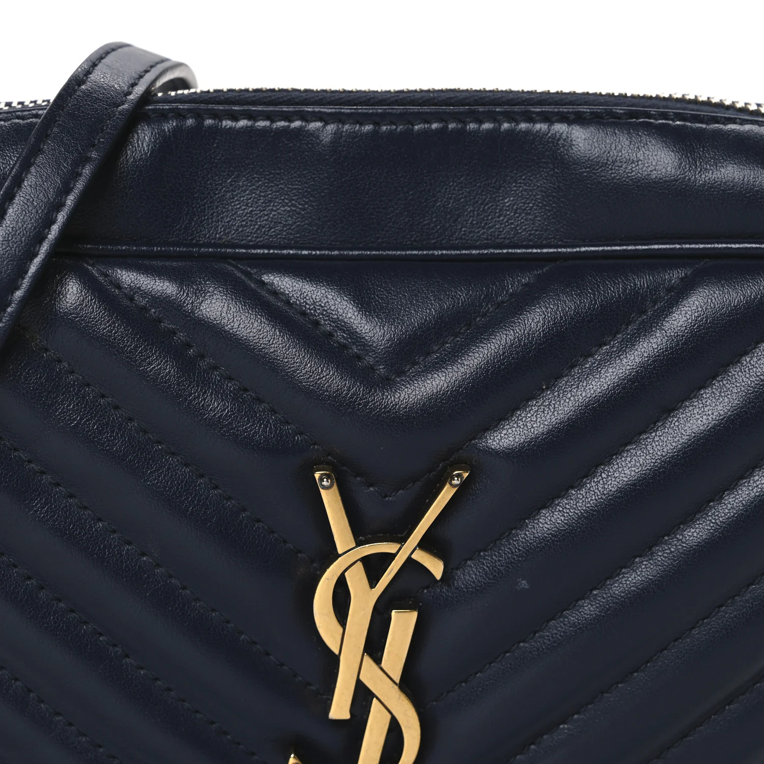 Calfskin Matelasse Monogram Lou Camera Bag Deep Marine