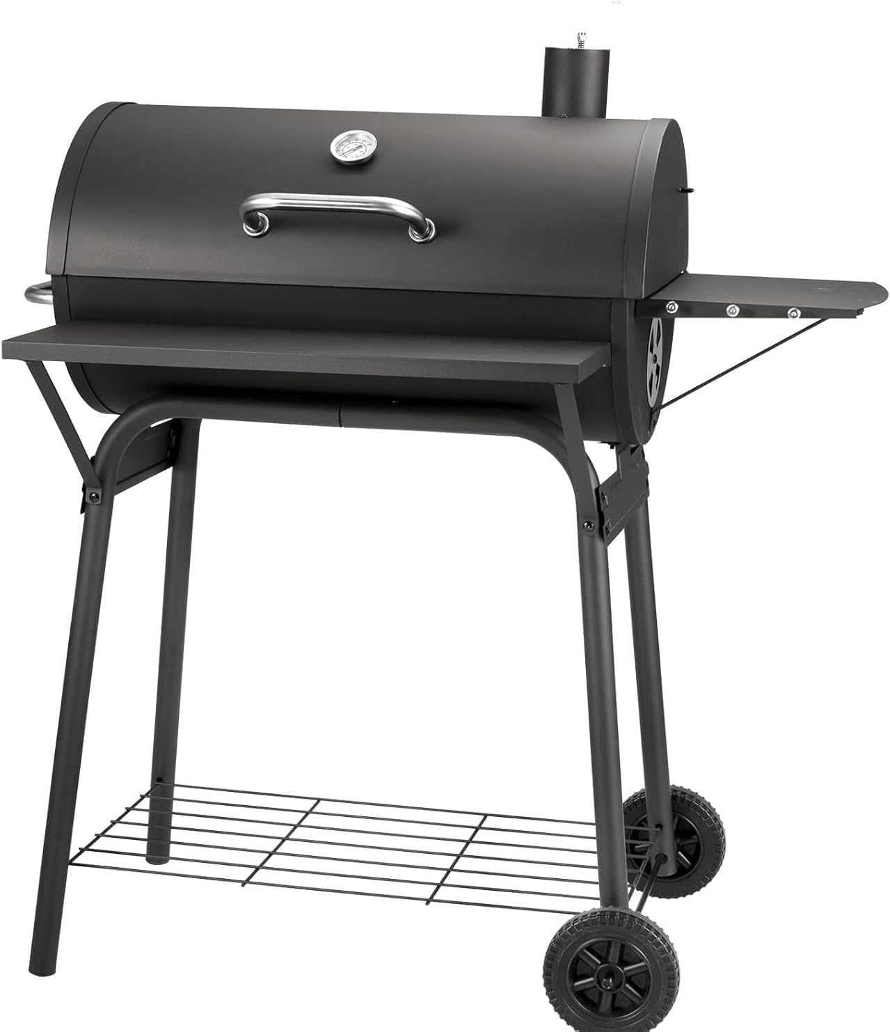 Kendane Barrel Charcoal Grill with offset smoker