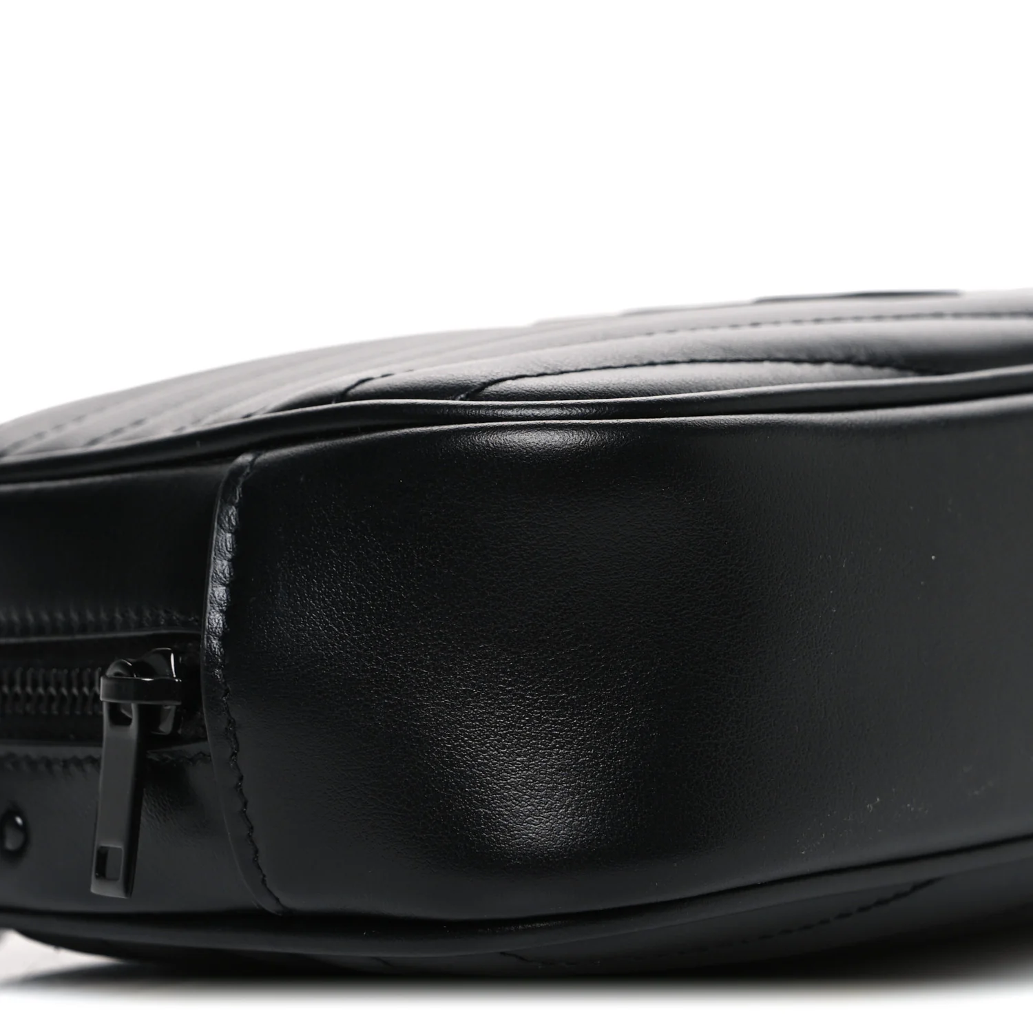 Calfskin Matelasse Monochrome Monogram Mini Lou Camera Bag Black