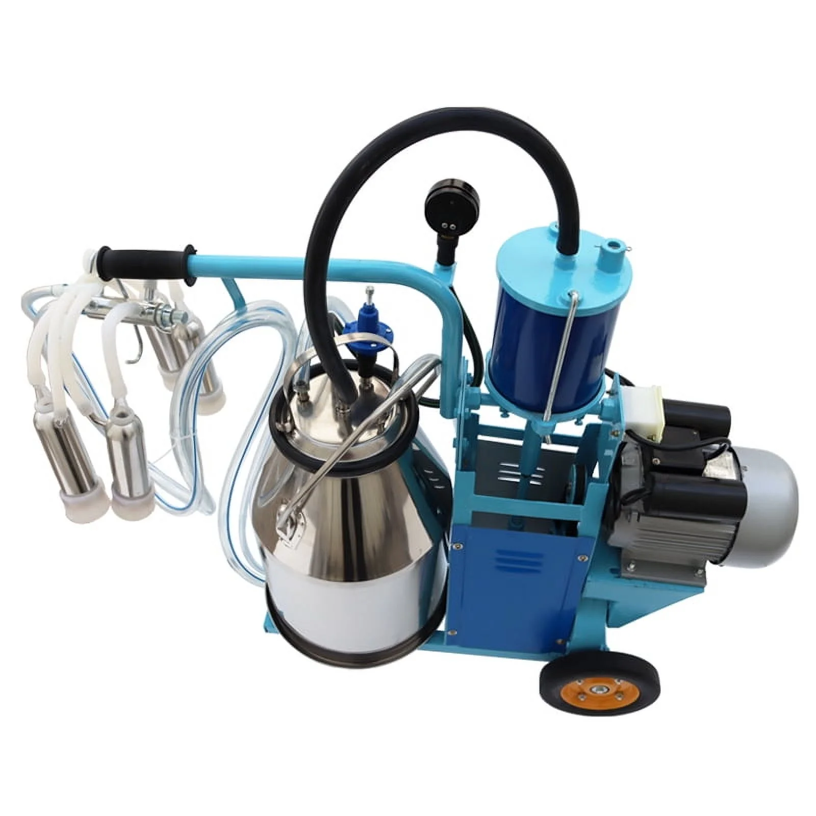 Cow and Goat Electric Milker Piston Milking Machine with 25kg 304 Stainless Steel Bucket for Cows and Sheep Image 6