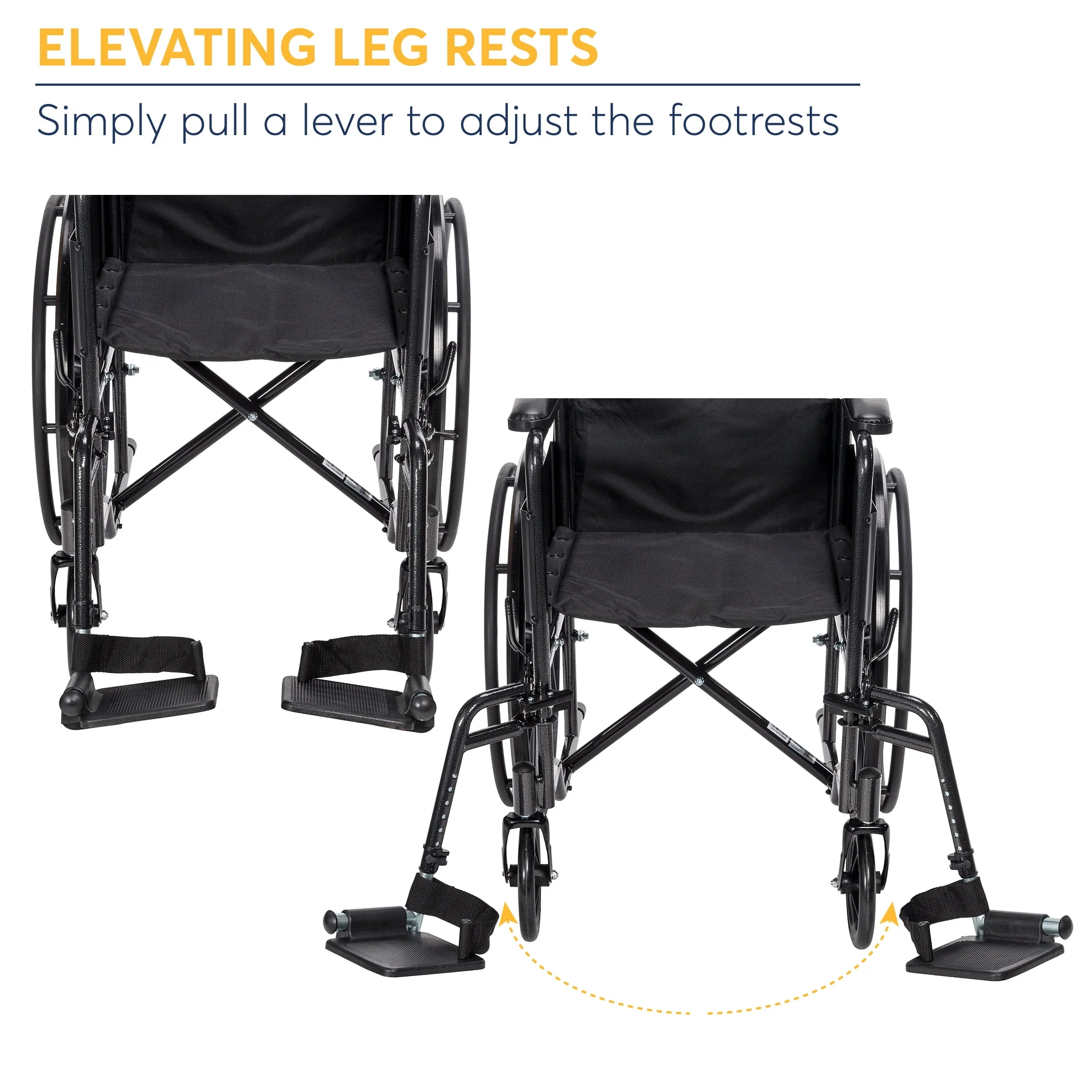 Silver Sport 1 Wheelchair with Full Arms and Swing away Removable Footrest Image 4