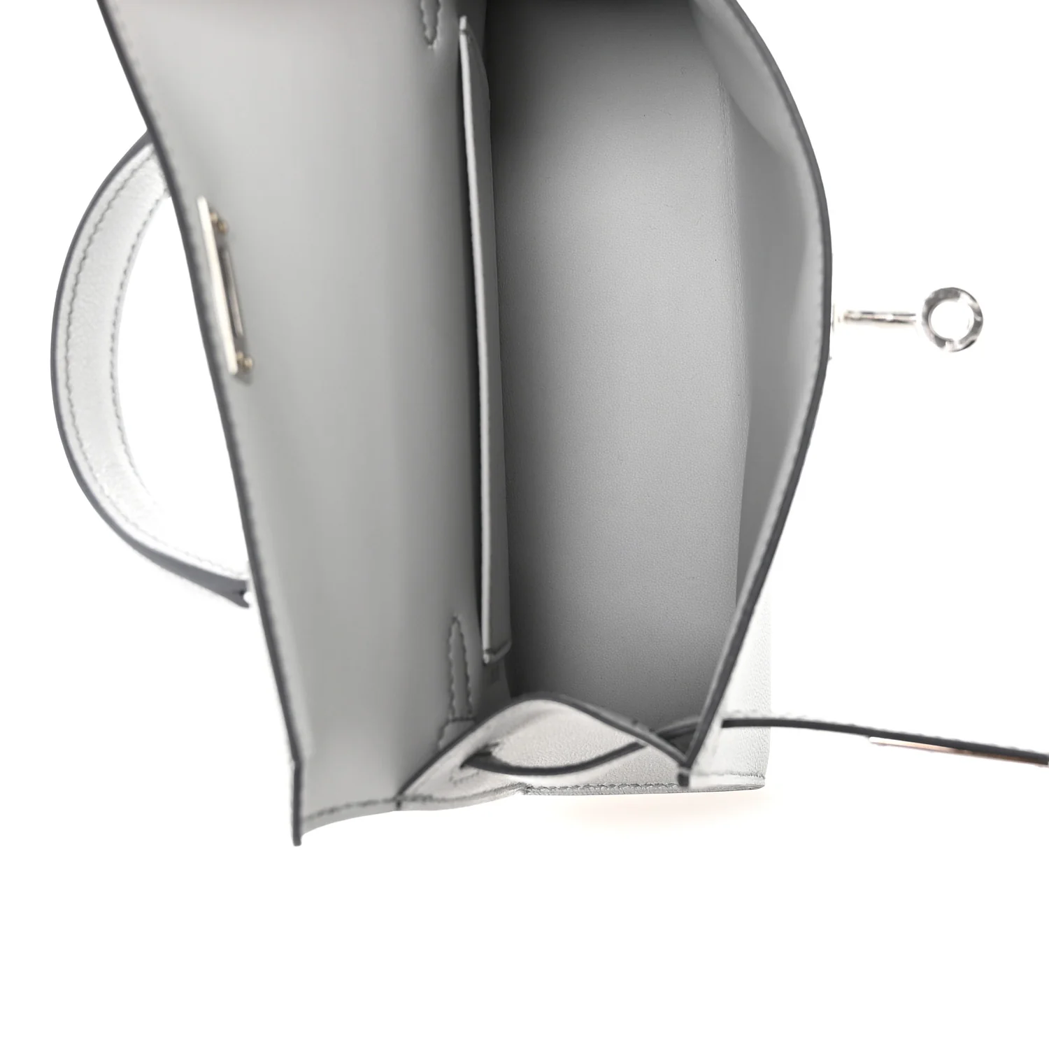 Metallic Chevre Chamkilight Mini Kelly Sellier 20 Argent