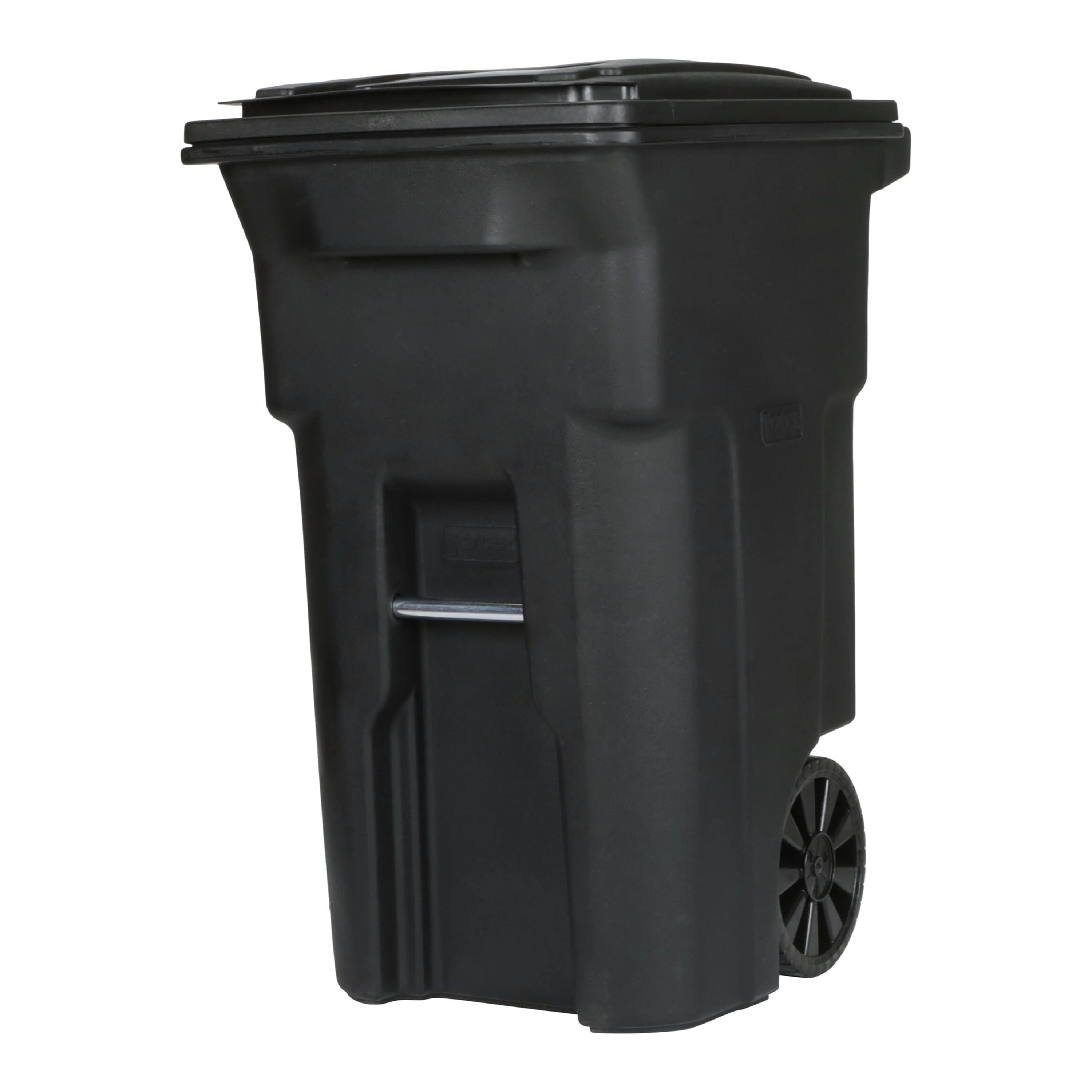 Toter 64 Gallon Black Garbage Can with Wheels and Lid