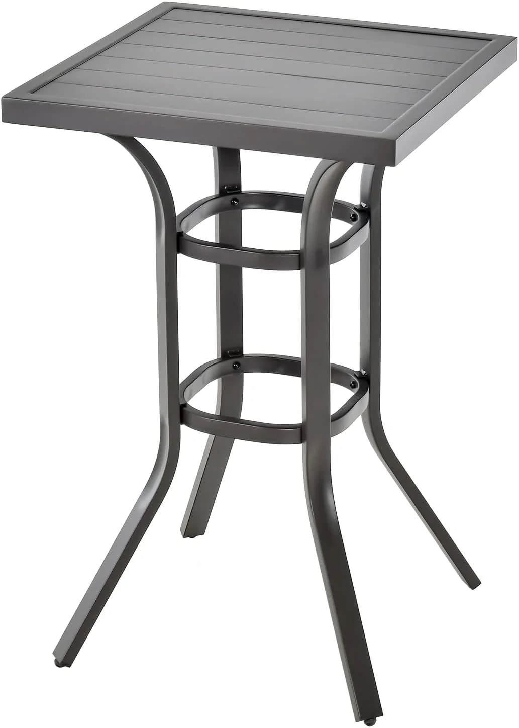 Tangkula 24 Inch Outdoor Bar Table, Patio Bar Height Table with Aluminum Tabletop & Heavy-Duty Metal Legs (only table)
