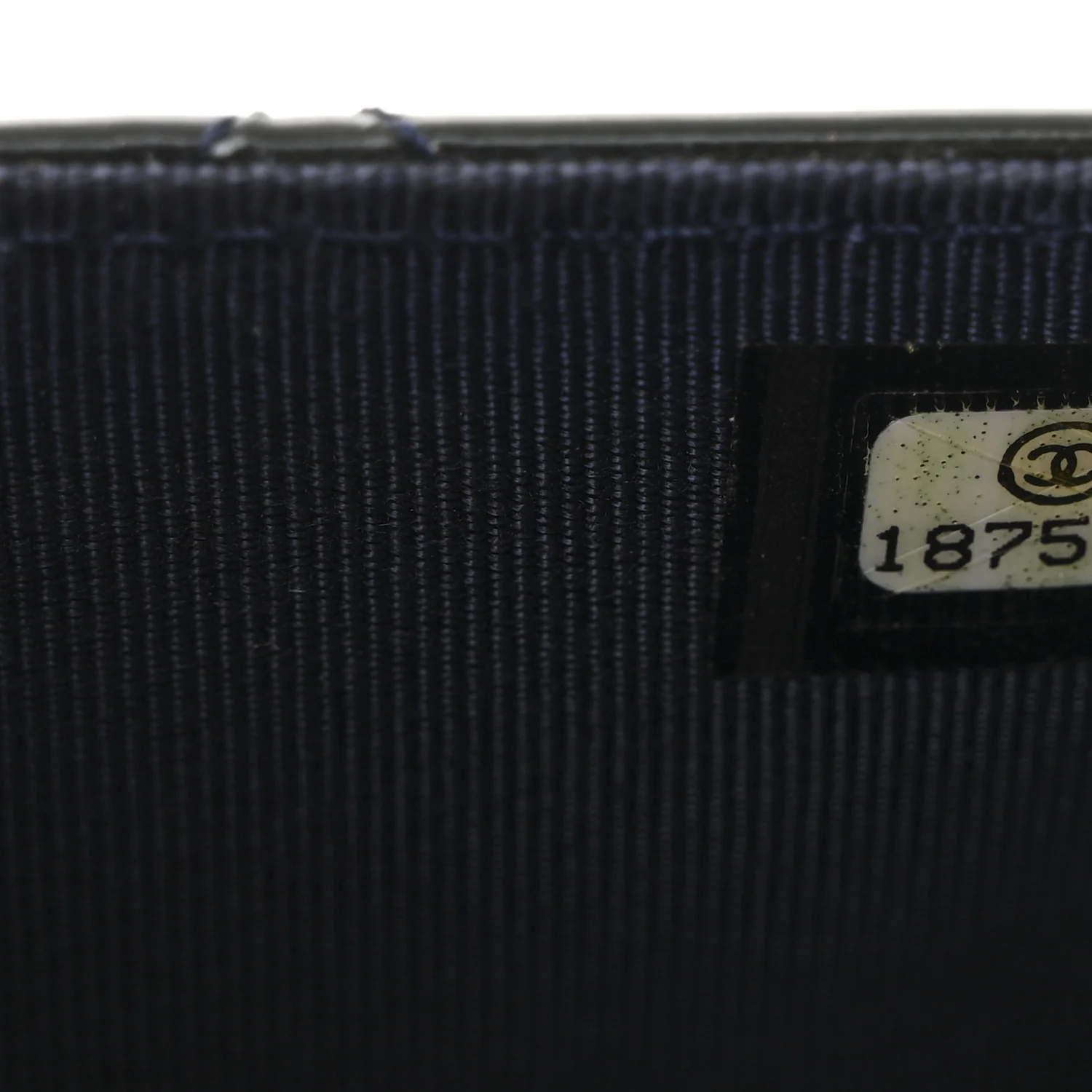 Patent Quilted Wallet On Chain WOC Navy Blue