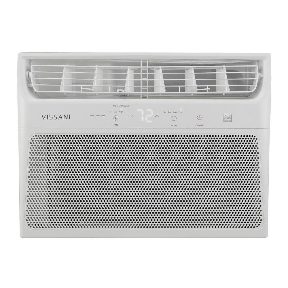Vissani 10,000 BTU 115-Volt Window Air Conditioner for 450 Sq. ft. Rooms in White