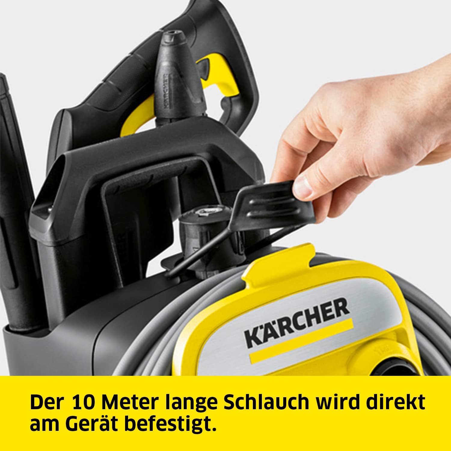 Krcher hogedrukreiniger K 7 Premium Power Home, druk: 180 bar, debiet: 600 l/h, oppervlaktecapaciteit: 60 m/h, vermogen: 3.000 W, slanghaspel, met pistool, vuilvreter, spuitlans