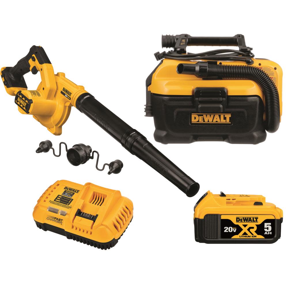 Kit combiné 2 outils DEWALT 20V MAX (souffleur et aspirateur) DCK204P1 (2025) de DEWALT
