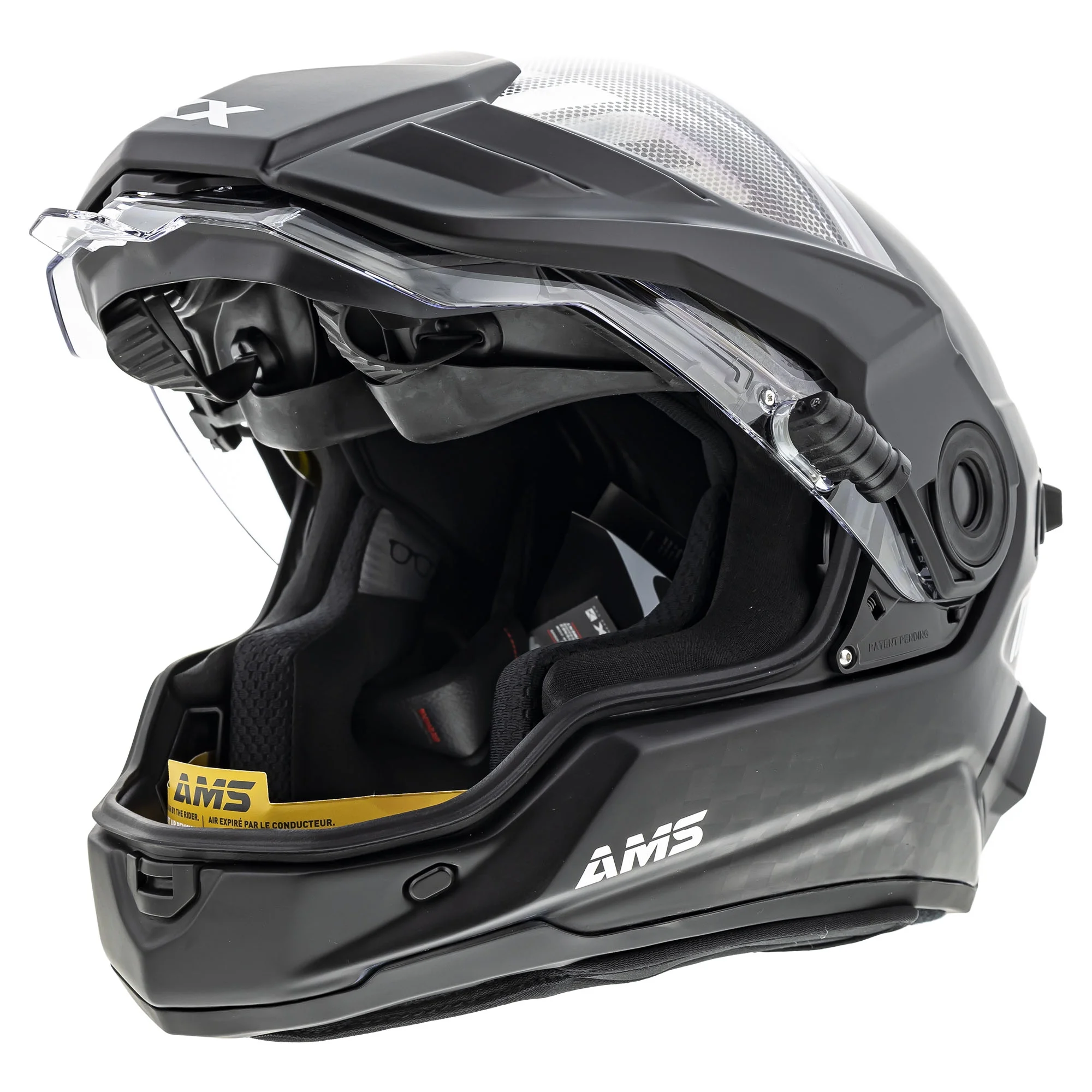 Mission Carbon Fiber Electric Shield Snowmobile Helmet Black 512393(M) - Image 5