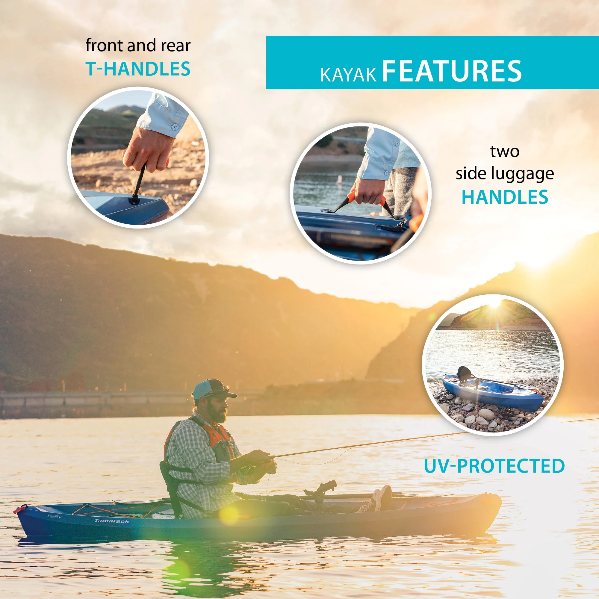 Lifetime Tamarack Angler 10 Ft. Fishing Kayak, Volcano Fusion (91340)