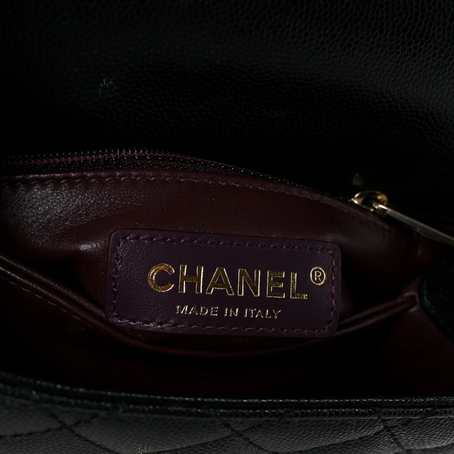 Caviar Quilted Extra Mini Coco Handle Flap Black
