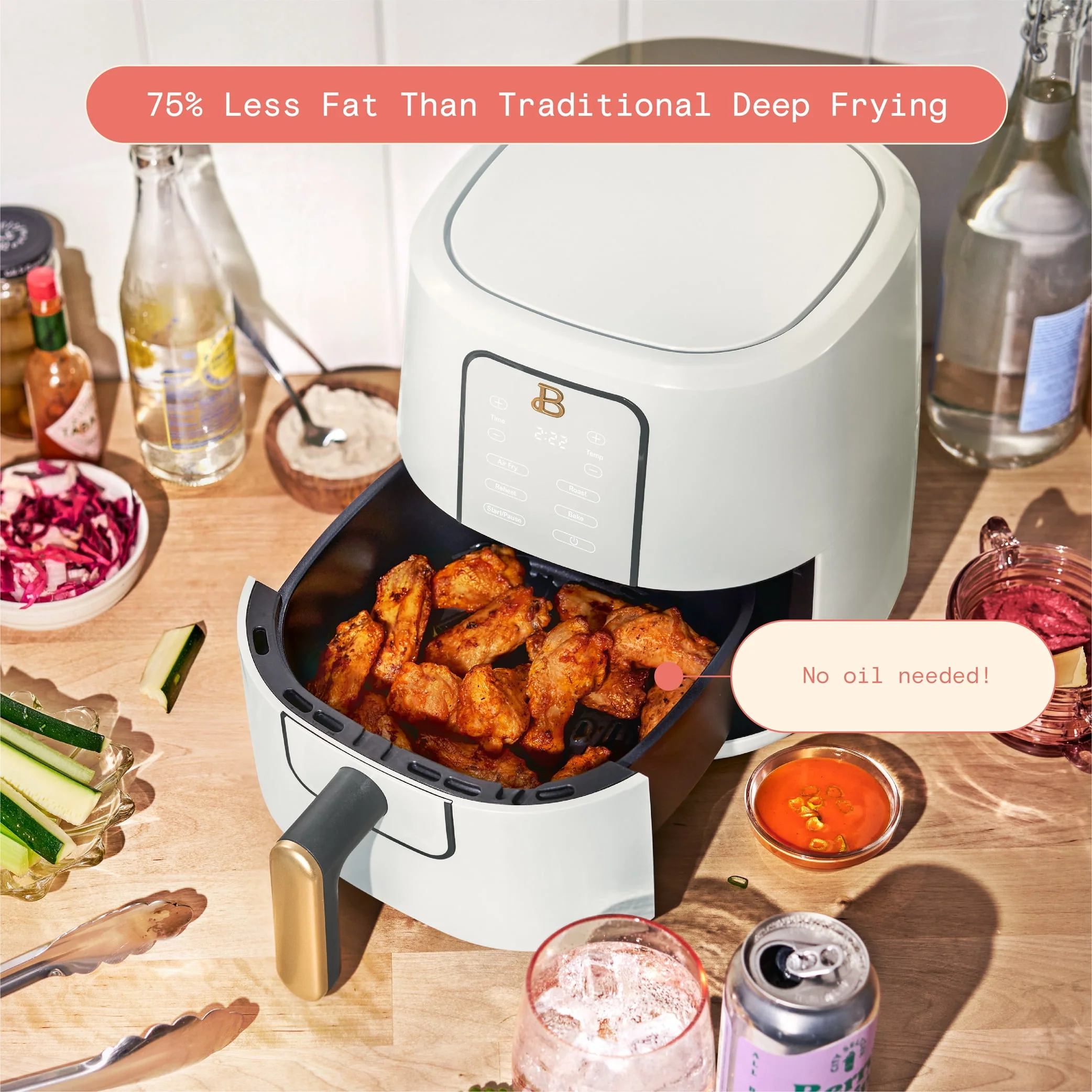 3 Qt Air Fryer with TurboCrisp Technology, White Icing by - Image 7