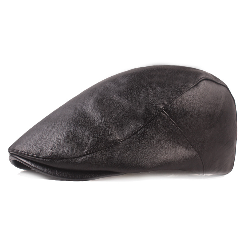 Béret vintage en cuir