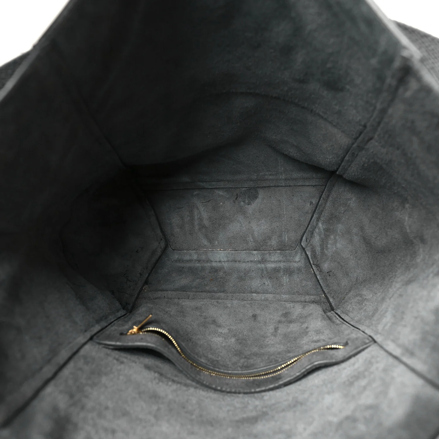 Soft Grained Calfskin Sangle Bucket Bag Grey