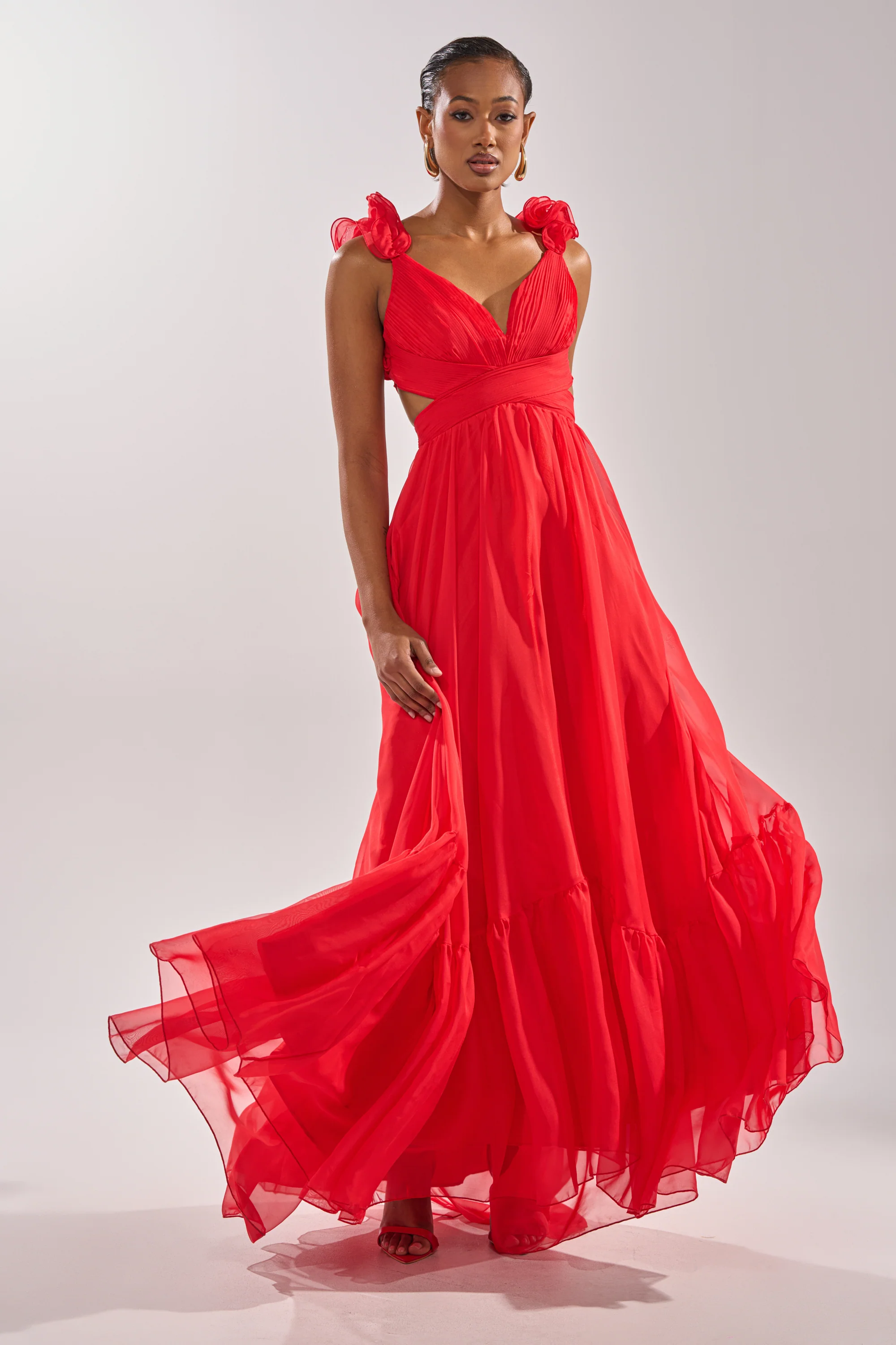 DREAM GIRL MAXI DRESS IN RED - Akira Store