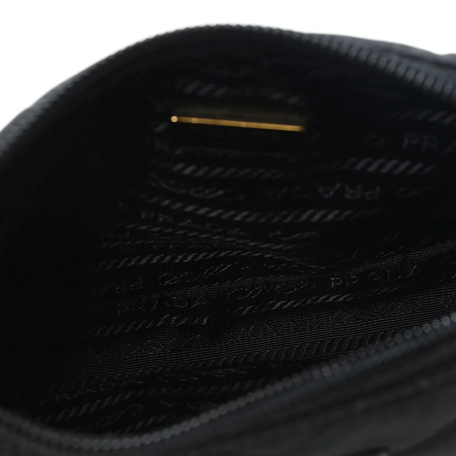 Tessuto Nylon Stitched Shoulder Bag Black