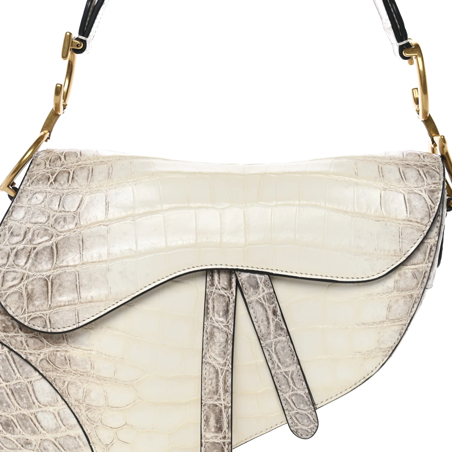 Niloticus Crocodile Himalaya Saddle Bag Latte