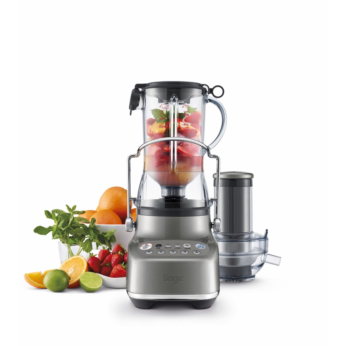 3xBluicer SJB615SHY blender/juicer 2L grå