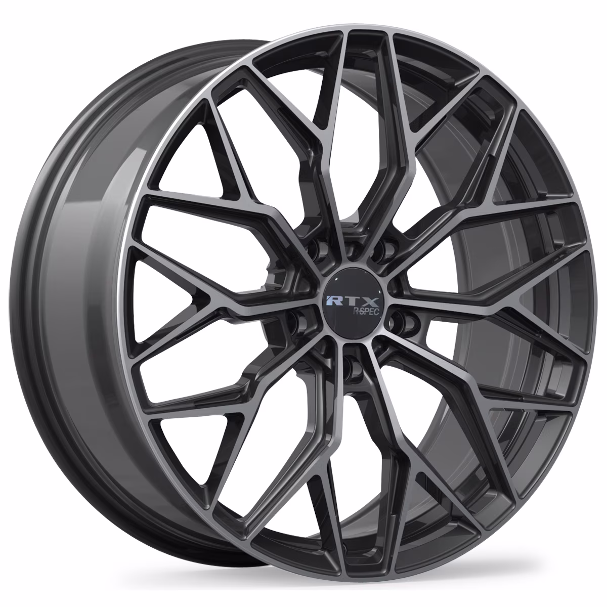 RS02 20x8.5 5x114.3 ET38 CB67.1 Gloss Black Machined Wheel