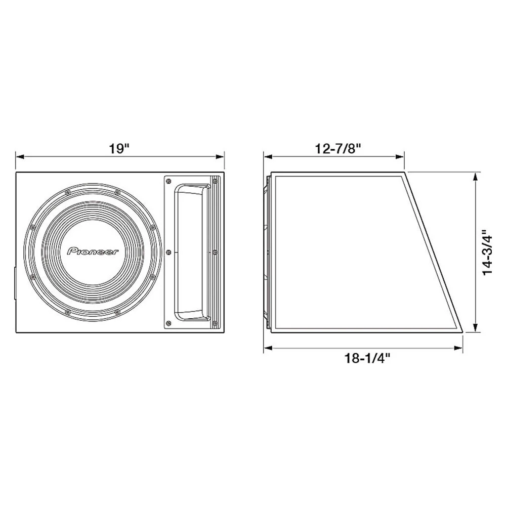 Pioneer TS A120B12" Pre loaded subwoofer system Image 2