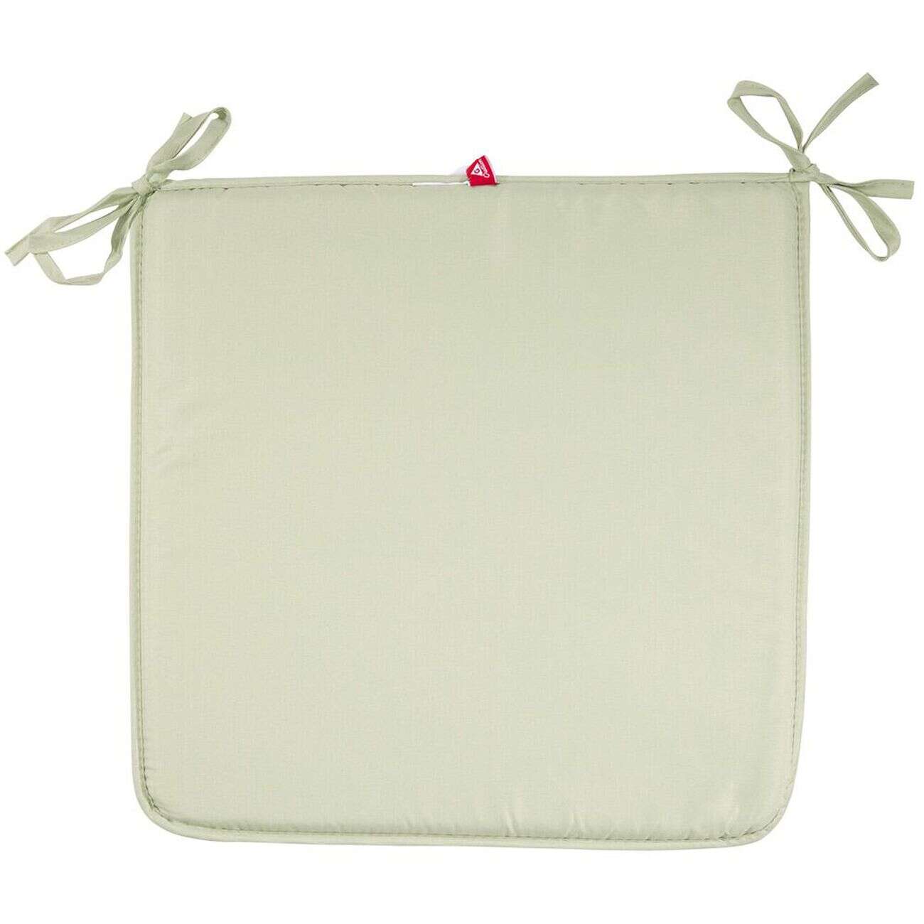 Galette de chaise de jardin réversible uni vert biface rayé vert blanc