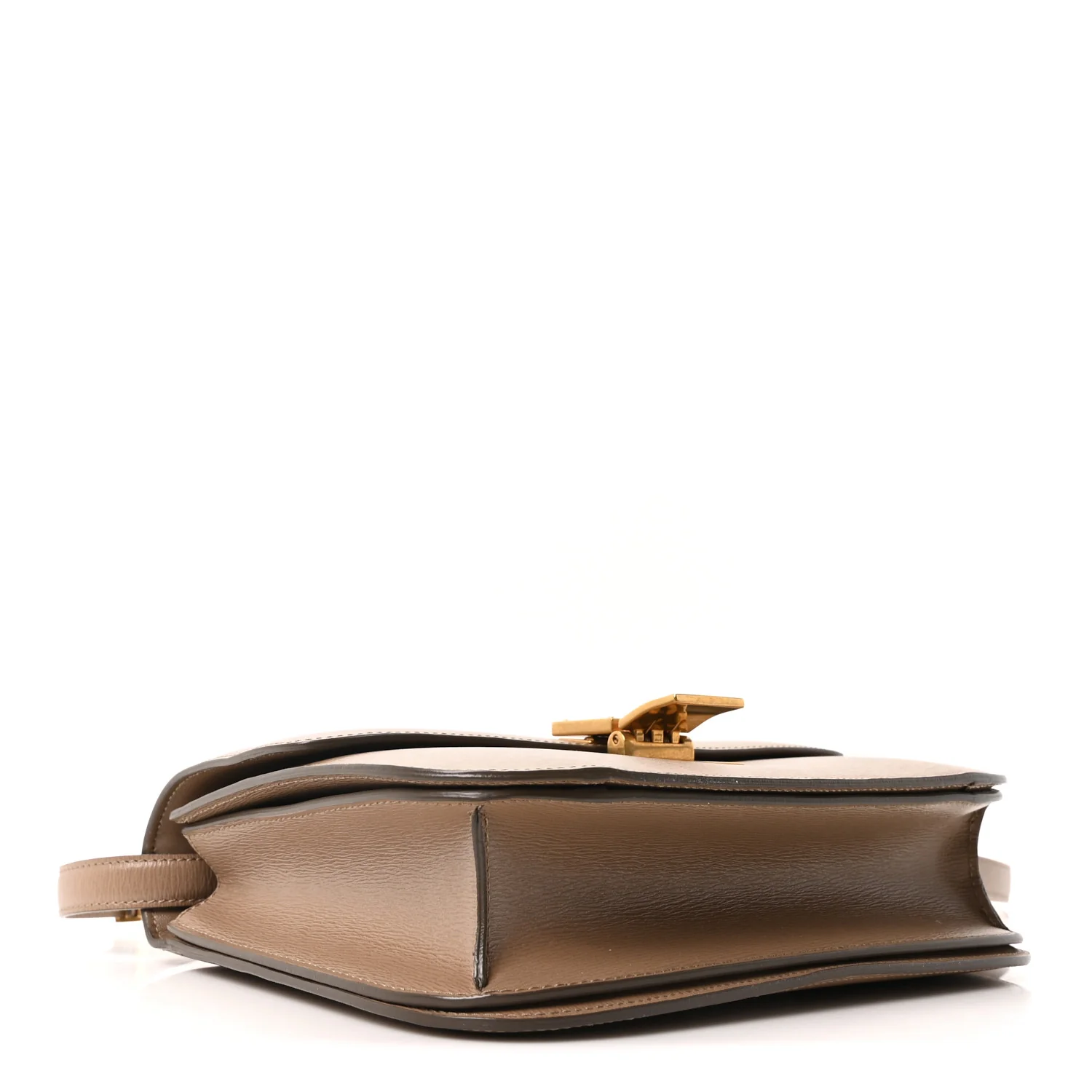 Liege Calfskin Medium Classic Box Flap Bag Taupe