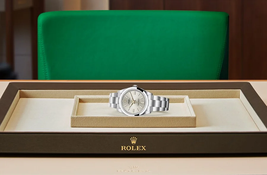 [Super Clone]R124300 Oyster-Perpetual Silver - New