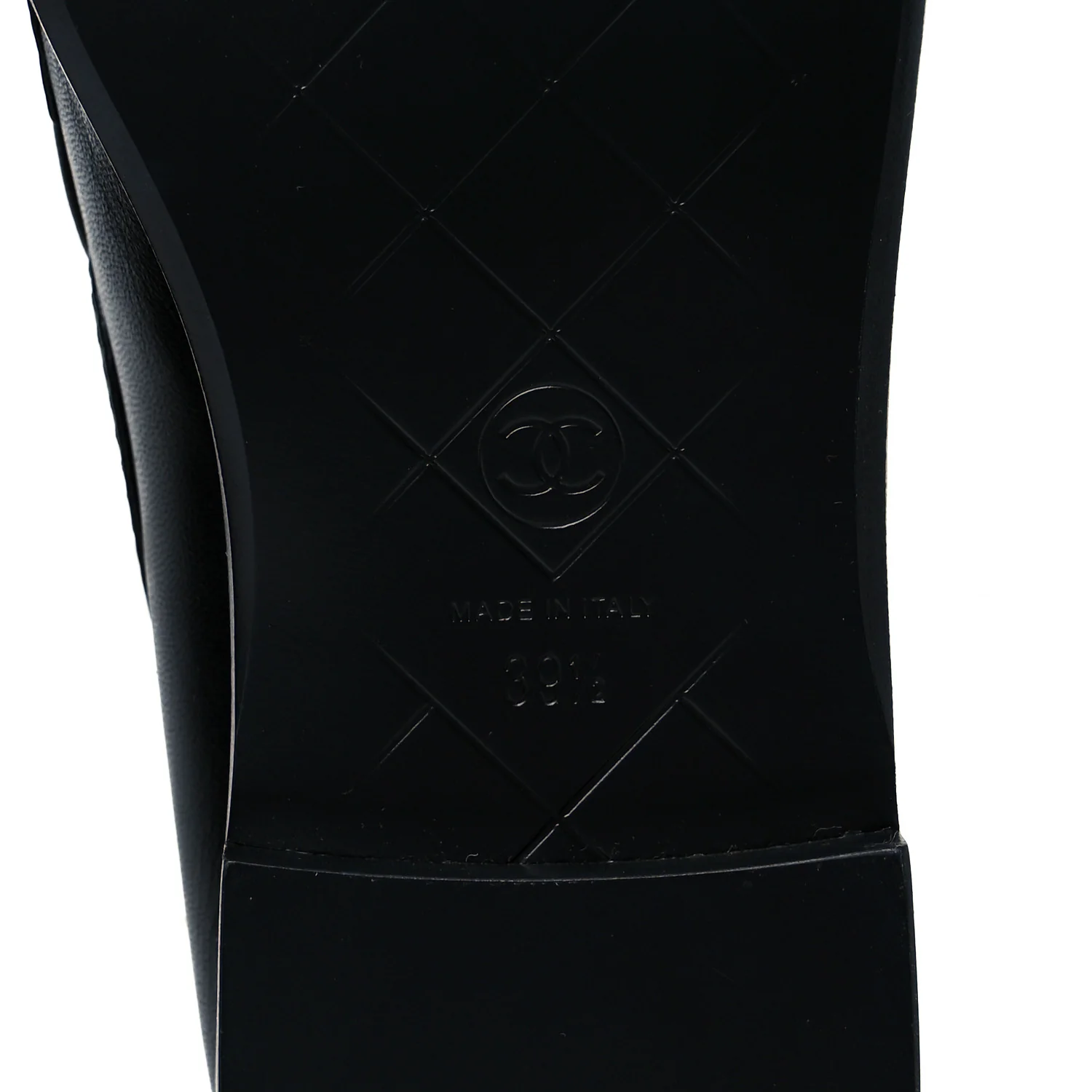 Lambskin Quilted CC Turnlock Loafers 39.5 Black