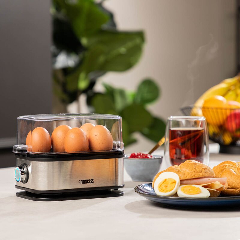 Eggekoker 6 egg 400W rustfritt stål