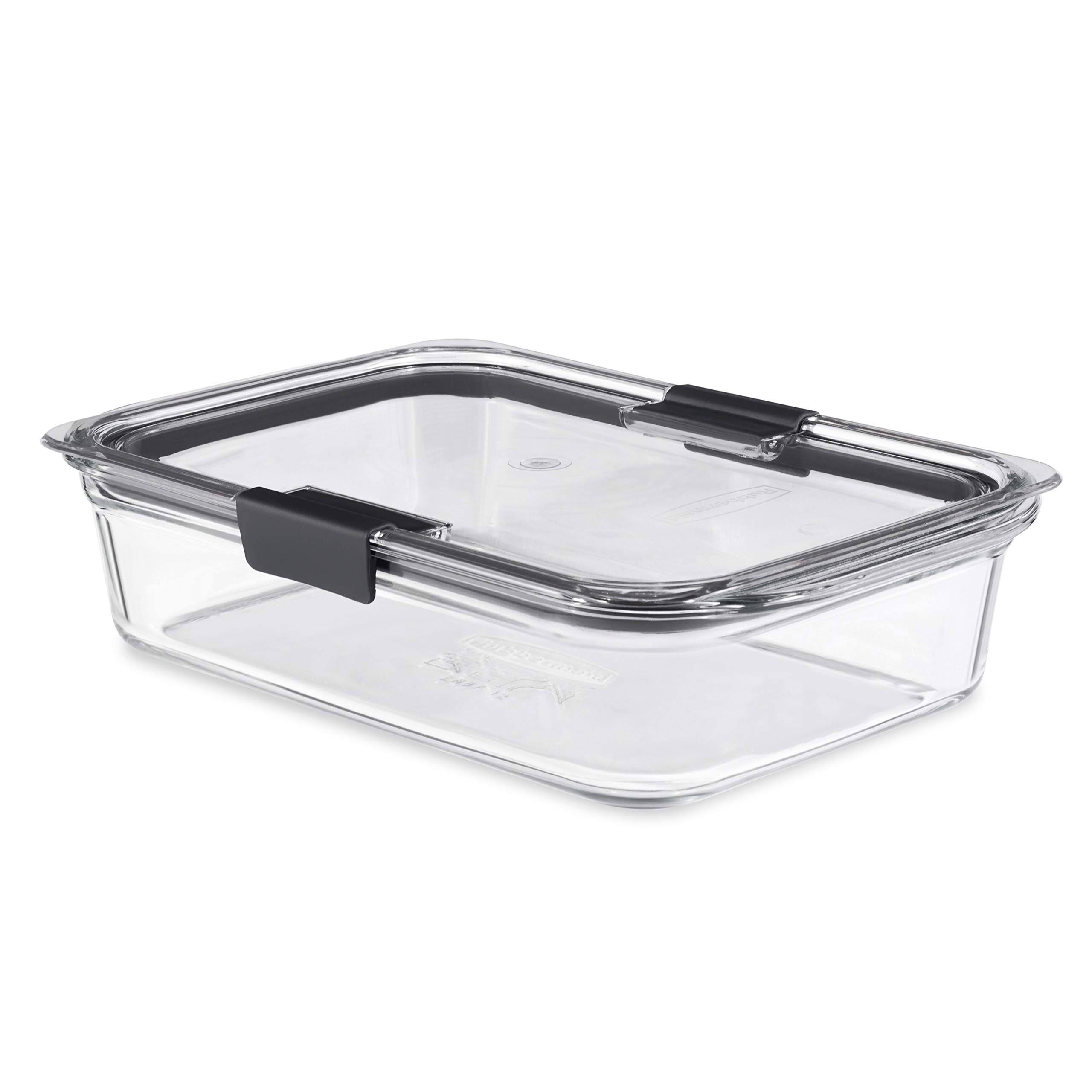 Rubbermaid Brilliance Container, Glass, 8.0 Cup