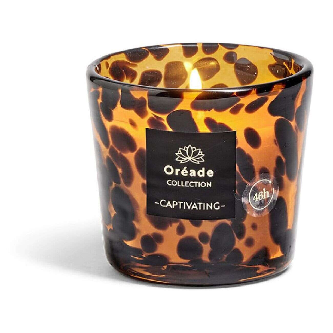 Bougie en verre soufflé Captivante 46h Ø10xH10cm marron