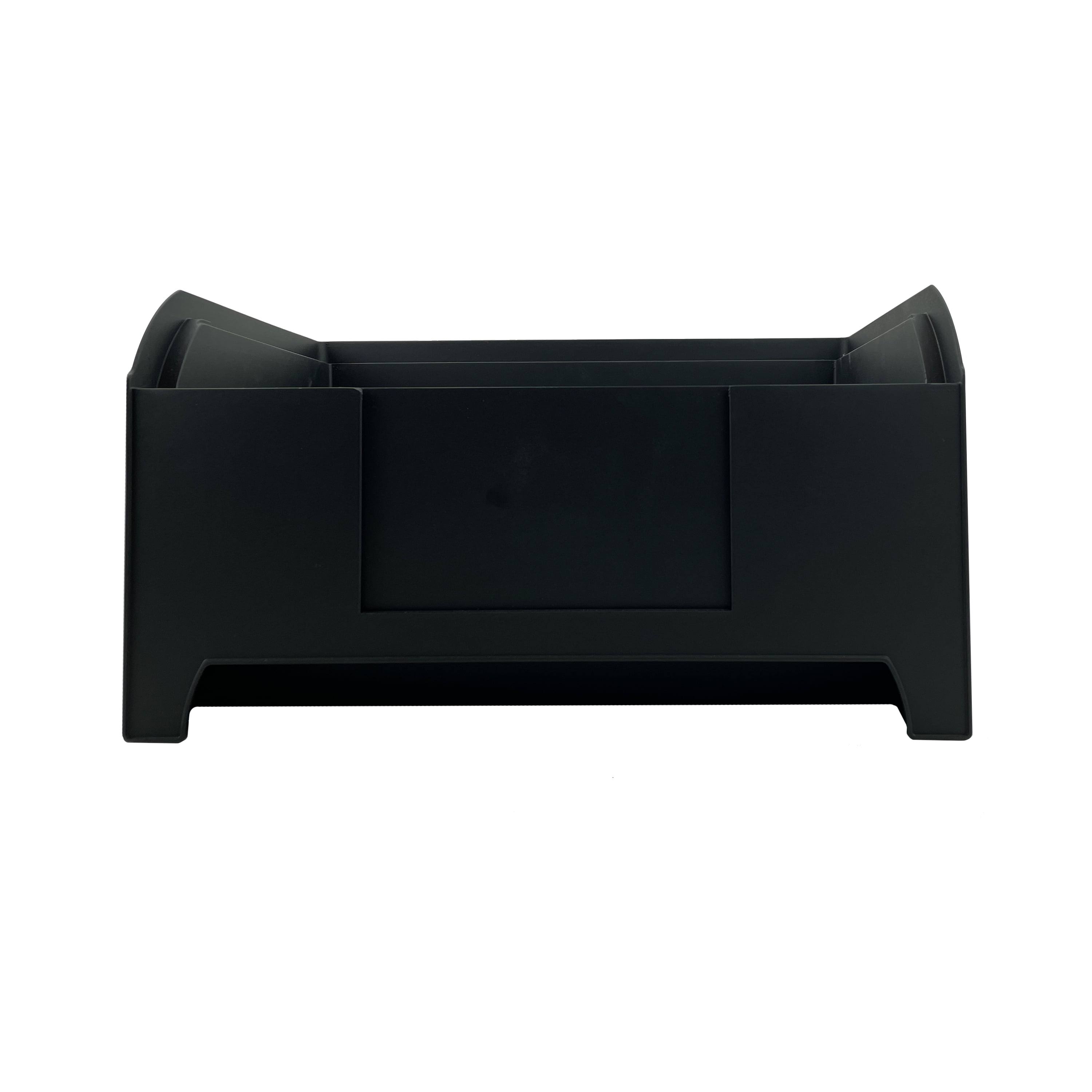 Hyper Tough Large Stackable Plastic Material Storage Bin, Black