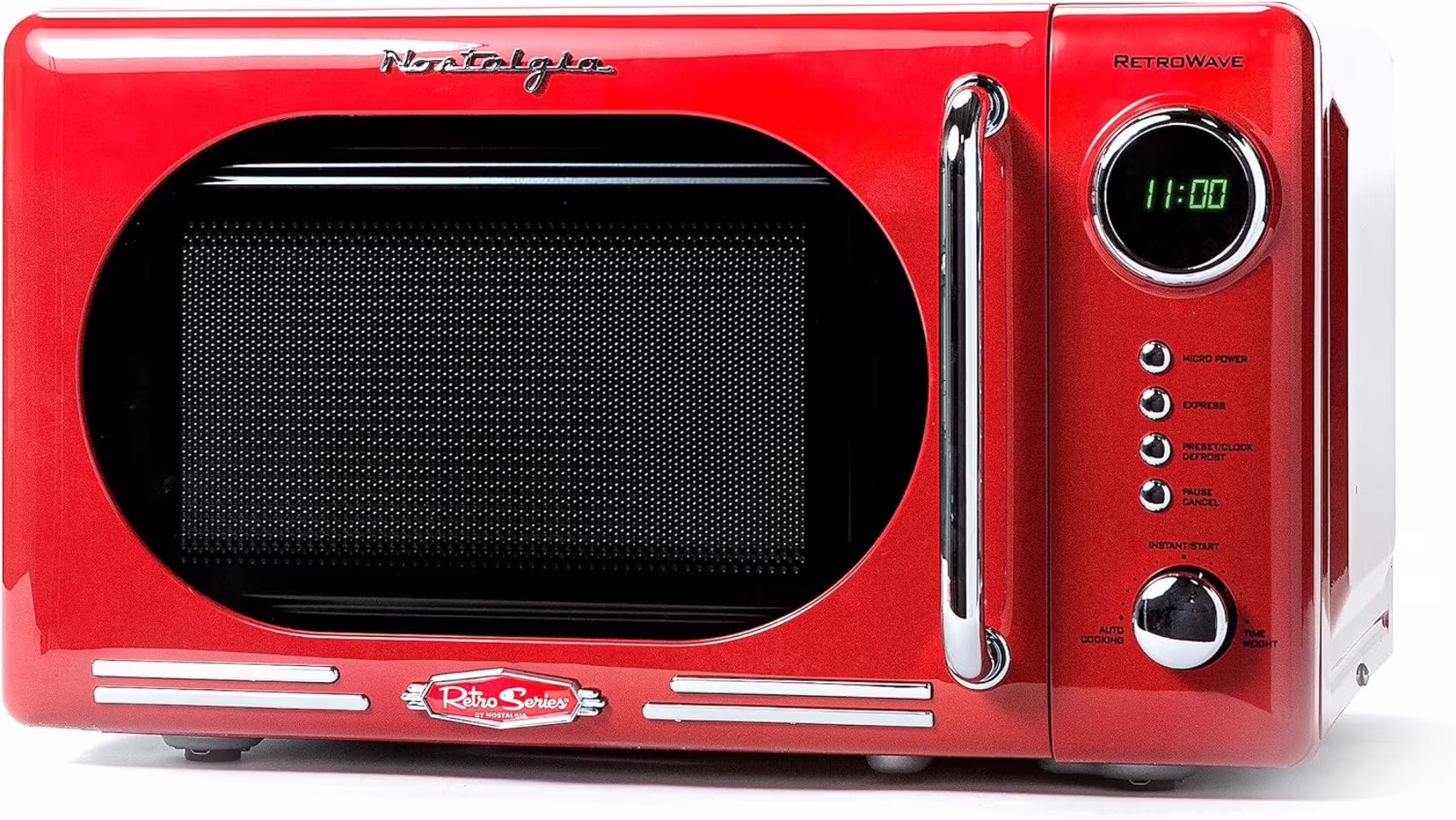Retro Microwave for Countertop 0.7 cu ft Vintage Microwave, Pink(Pink) - Image 7
