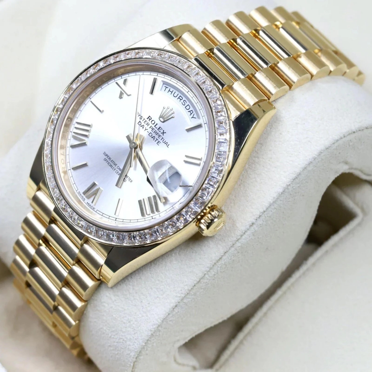 [Super Clone]RLX Day-Date 40mm 228398TBR-0006 Silver Dial President Watch【Super Clone】