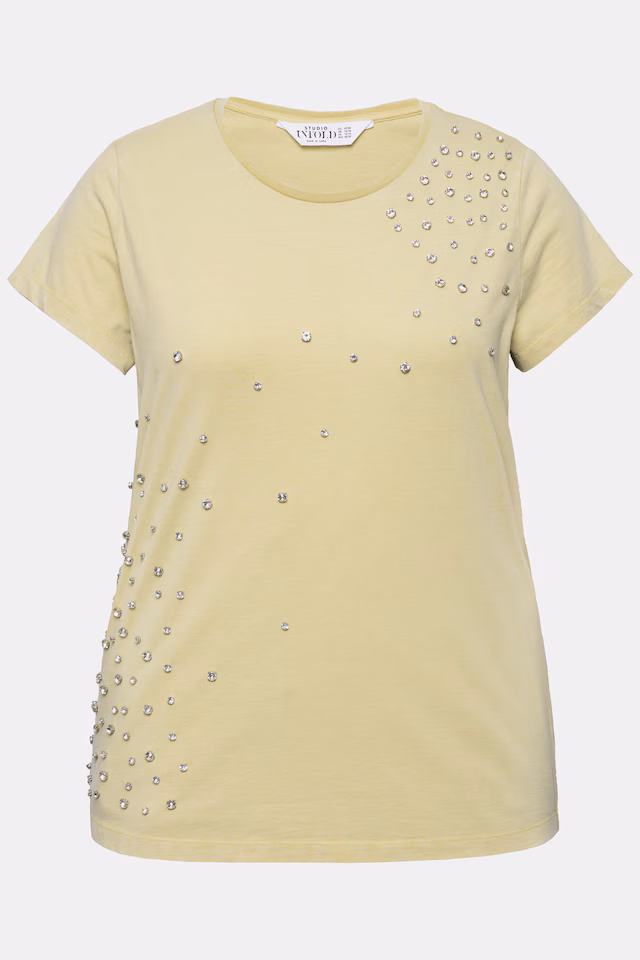 Rhinestone Cap Sleeve Tee