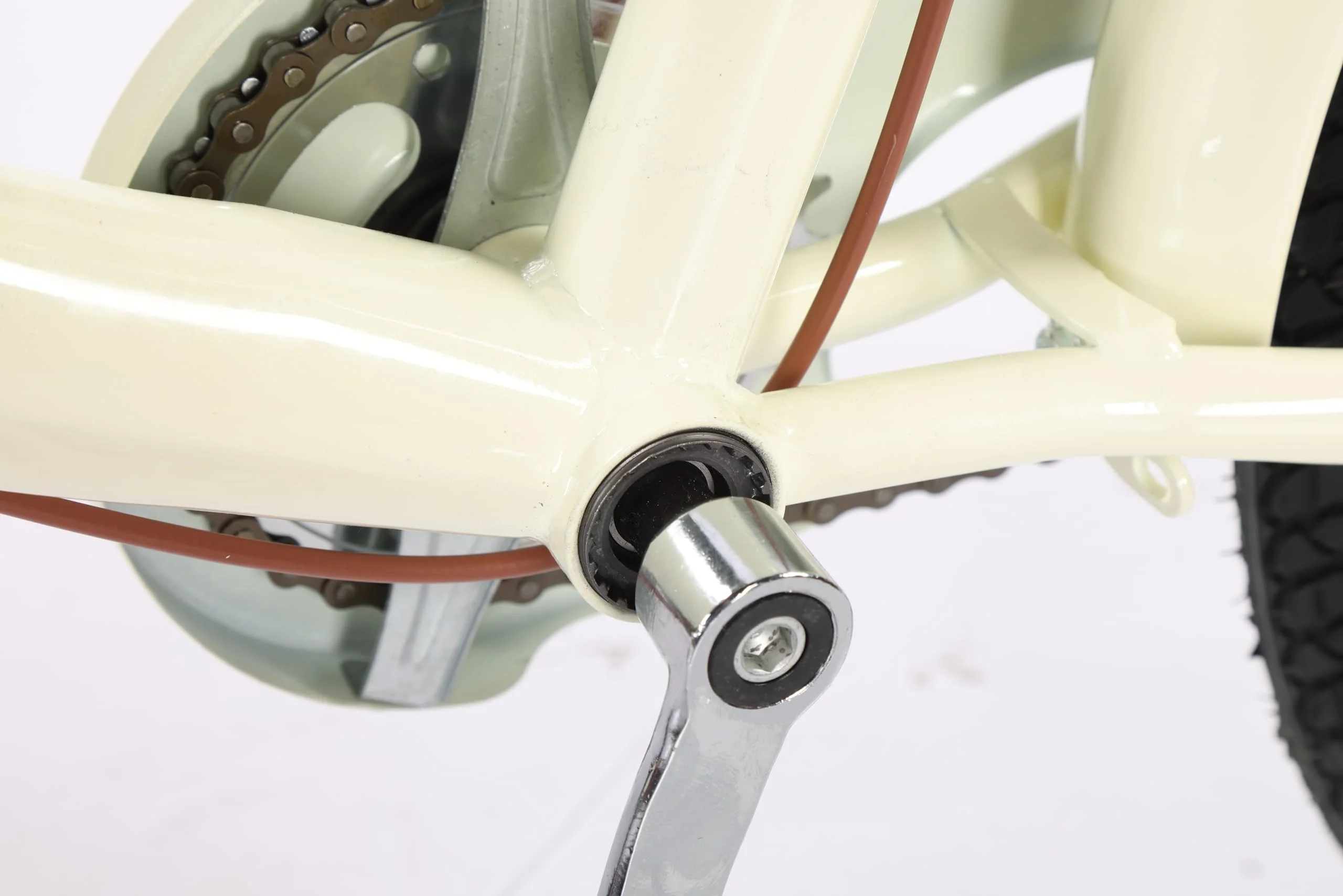 24-26 Inch Cruiser Bike for Women with Adjustable Seat,24 26 Inch Women's Beach Cruiser Bike Beach Womens Bike with Basket 1 Speed, Step Through Bikes, Commuter Bicycle Women Adult(24"/Beige) - Image 5