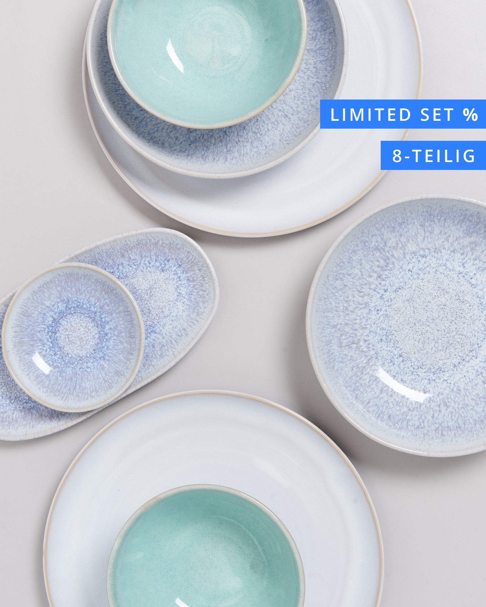 TABLEWARE SET CLASSIC SEA SIDE MIX 8 PIECES