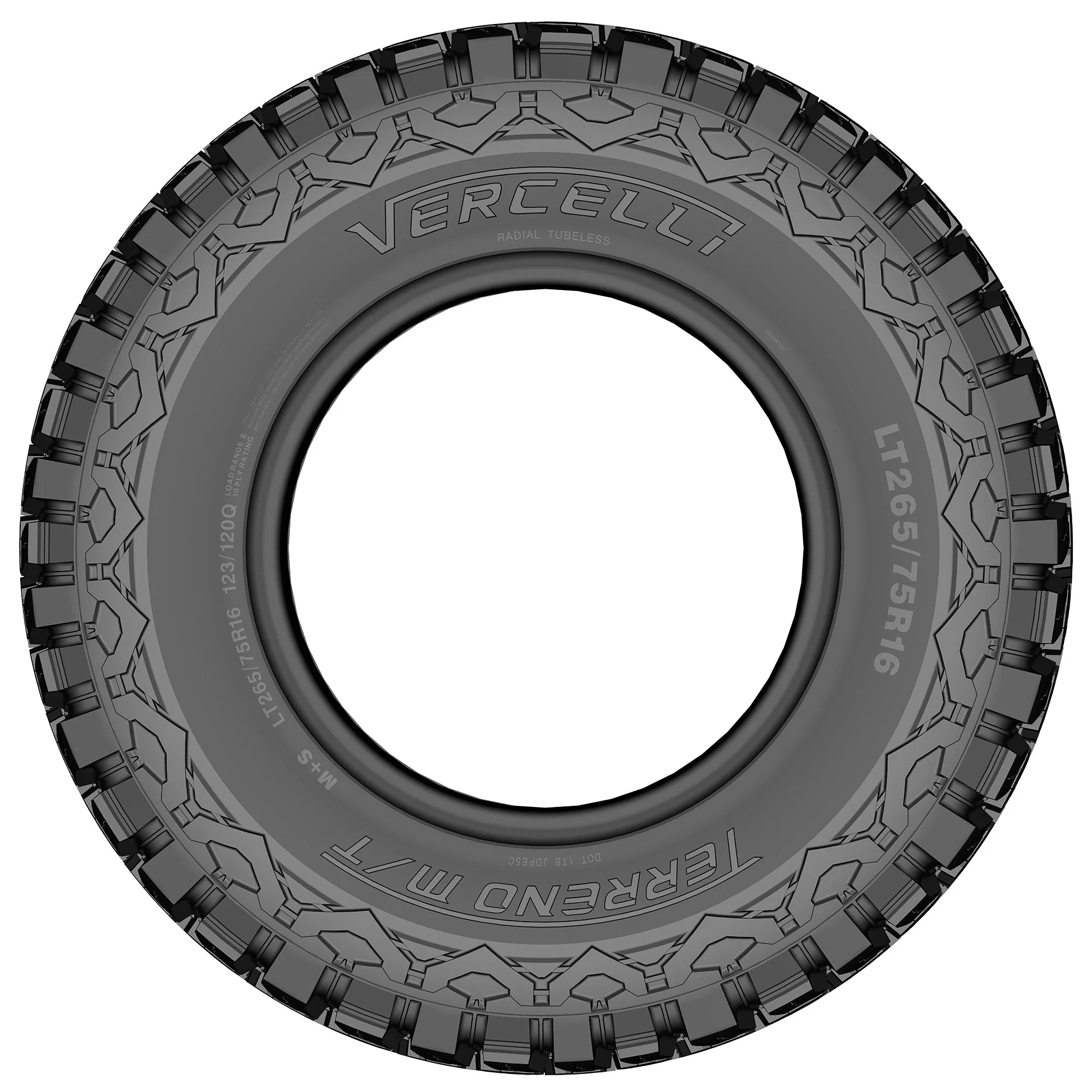 Vercelli Terreno M/T Mud-Terrain LT35X12.50R22 121Q F Light Truck Tire