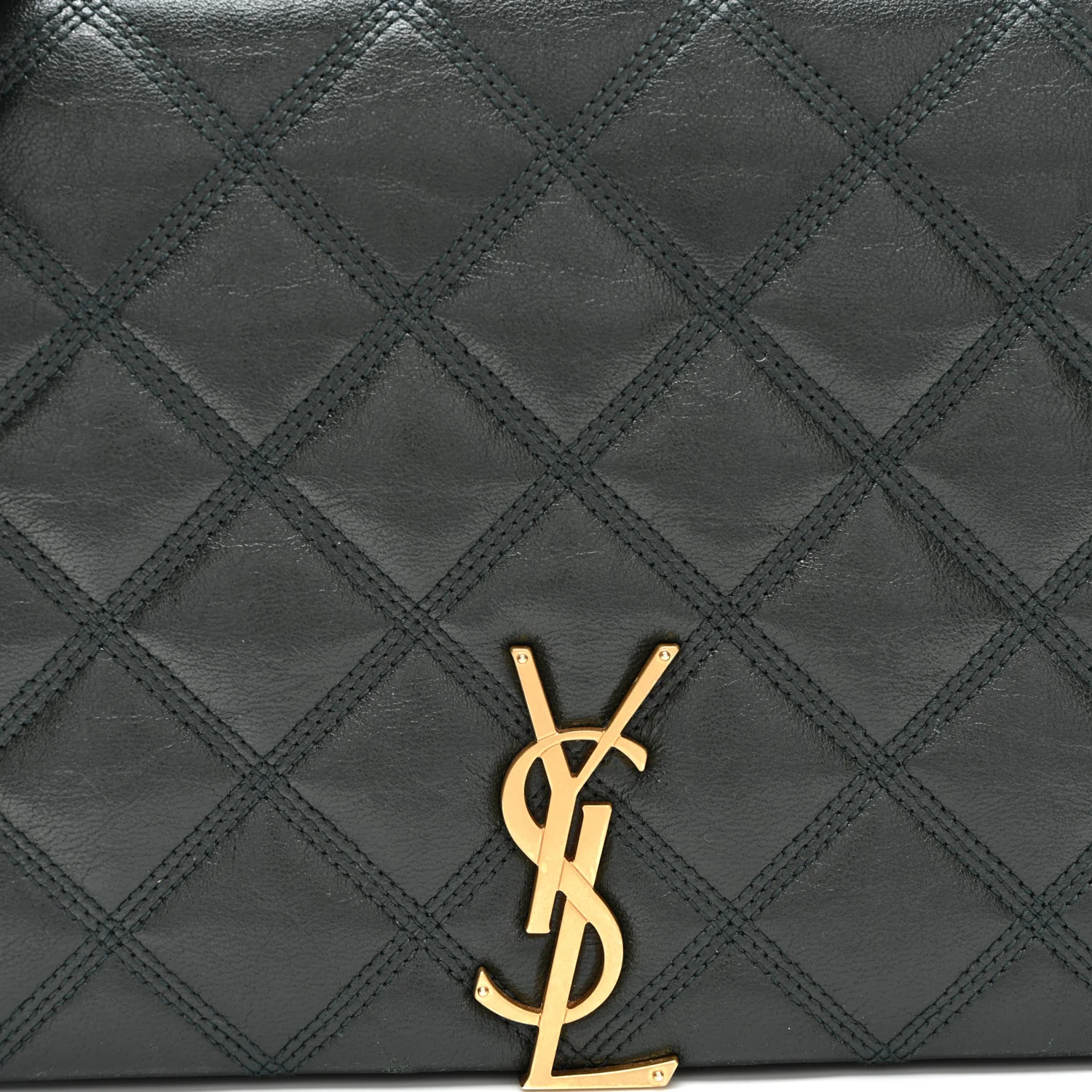 Lambskin Quilted Mini Becky Chain Bag Vert Fonce