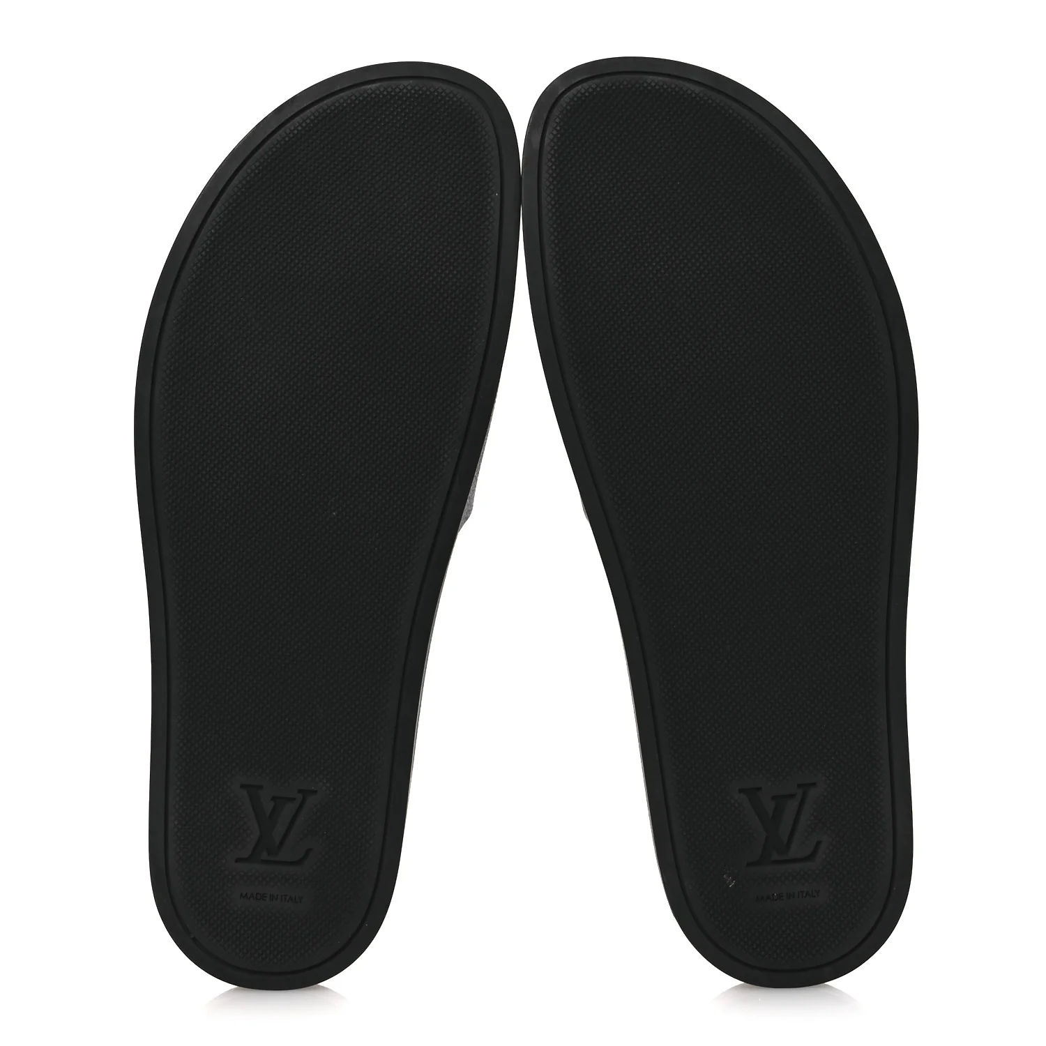 Damier Graphite Mens Waterfront Slide Sandal 9 Black