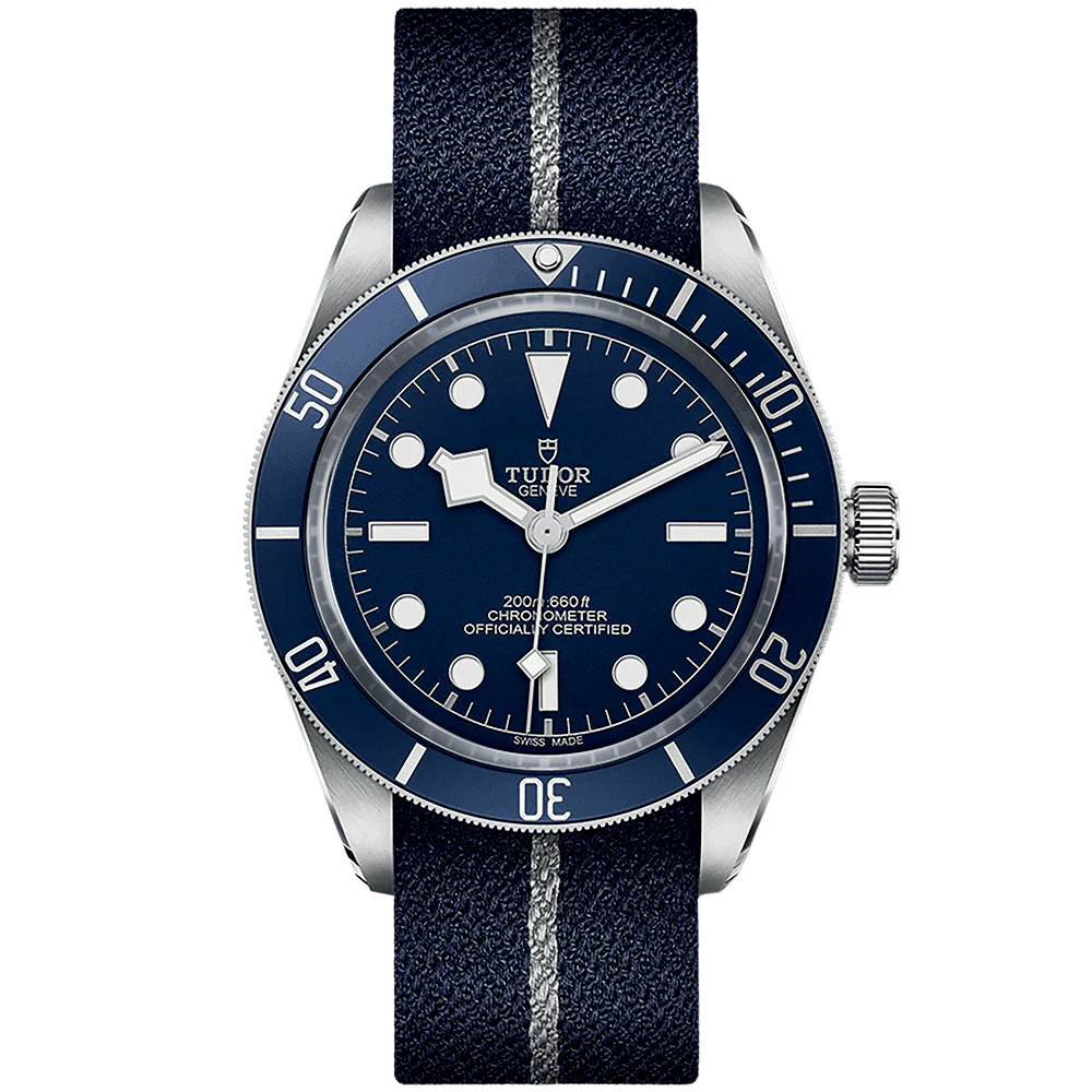 [Super Clone]Black Bay 58 39mm Navy Blue Dial & Bezel Automatic Fabric Strap Watch