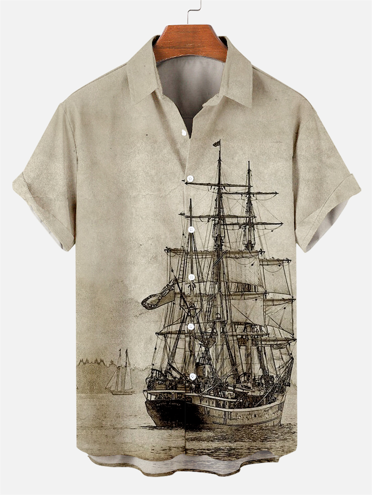 Ensemble trois pièces Suitmens pour homme, chemise à imprimé bowling hawaïen, motif navigation, référence 052