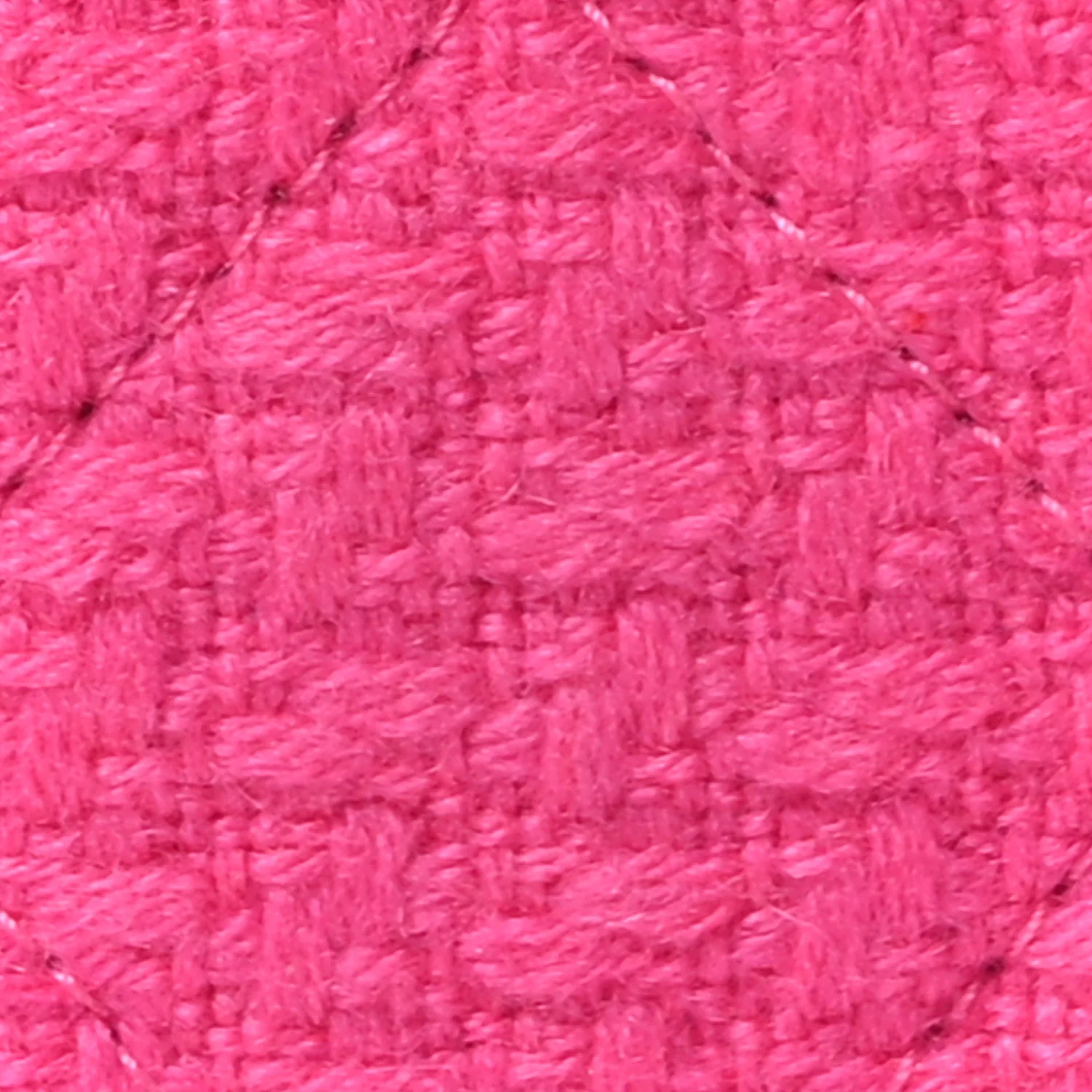 Tweed Quilted Small Vanity Case Fuchsia