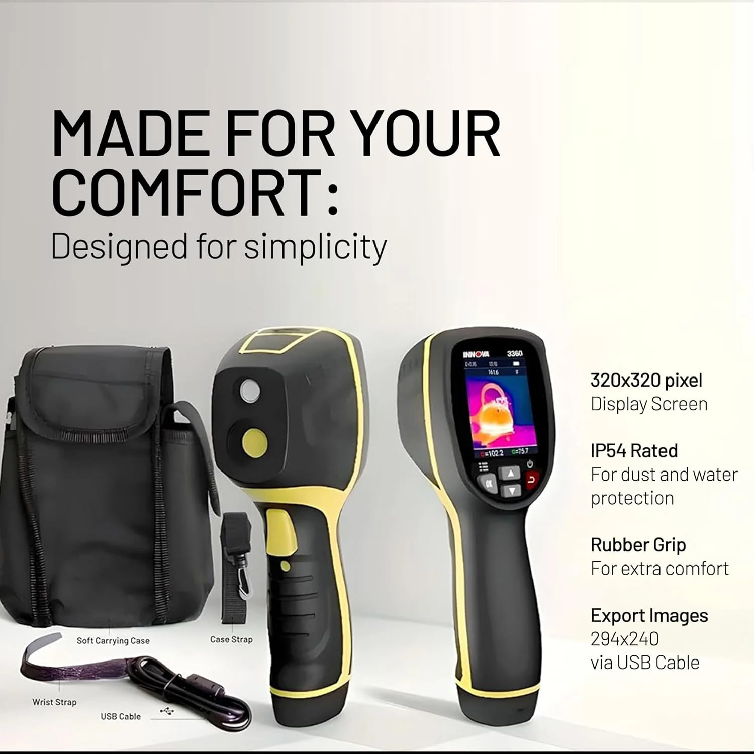 3360 Thermal Camera Infrared Camera with Heat Vision Identify Hot/Cold Spots -4�� ~ 1112��F Easy to Use Thermal Imager - Image 8