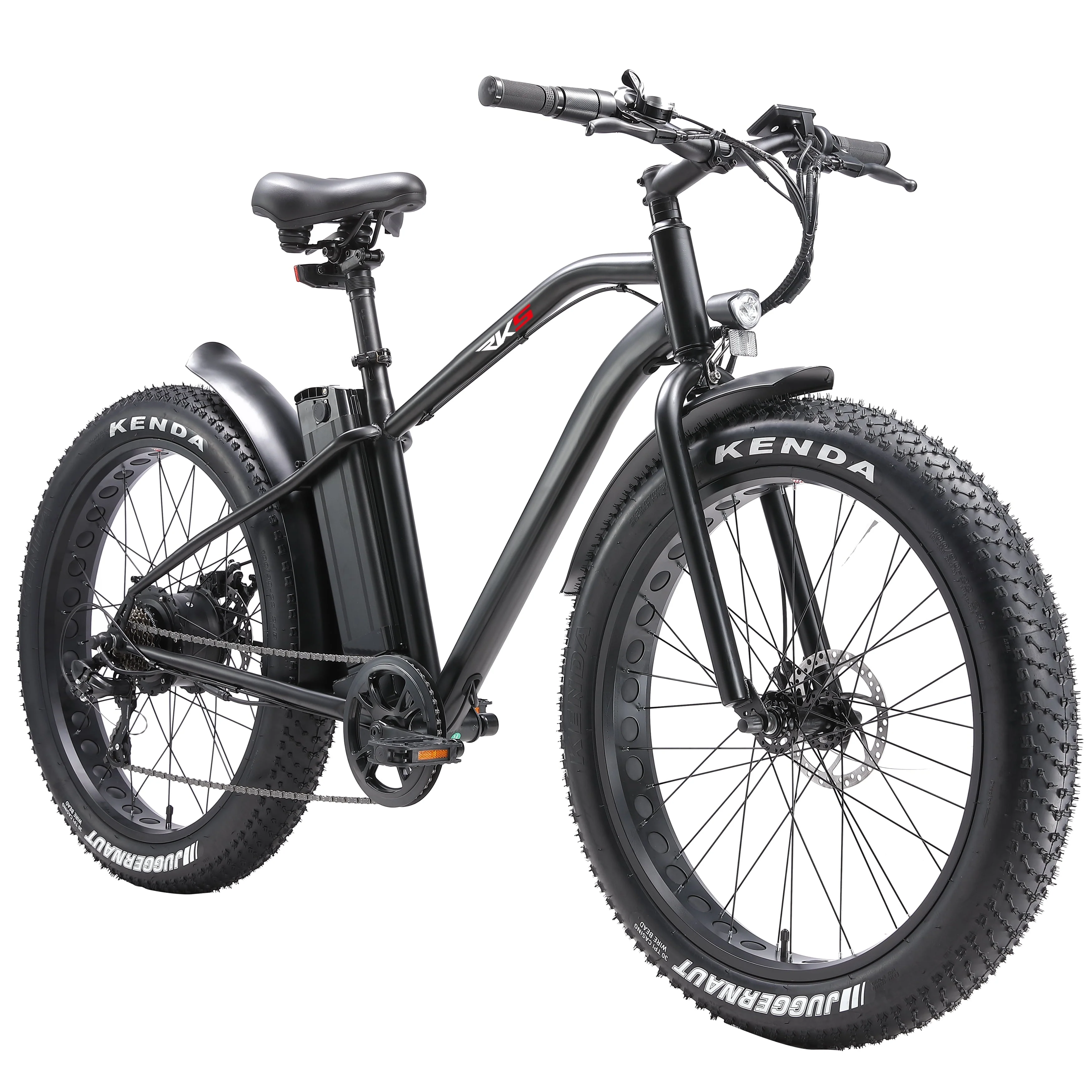 Electric Bike with 750W Motor, Electric Bike for Adults, Electric Mountain Bicycle with 48V 14.5ah Battery, 26'' Fat Tires, LCD Display, Front and Rear LED Lights, Professional 7 - Speed Gears