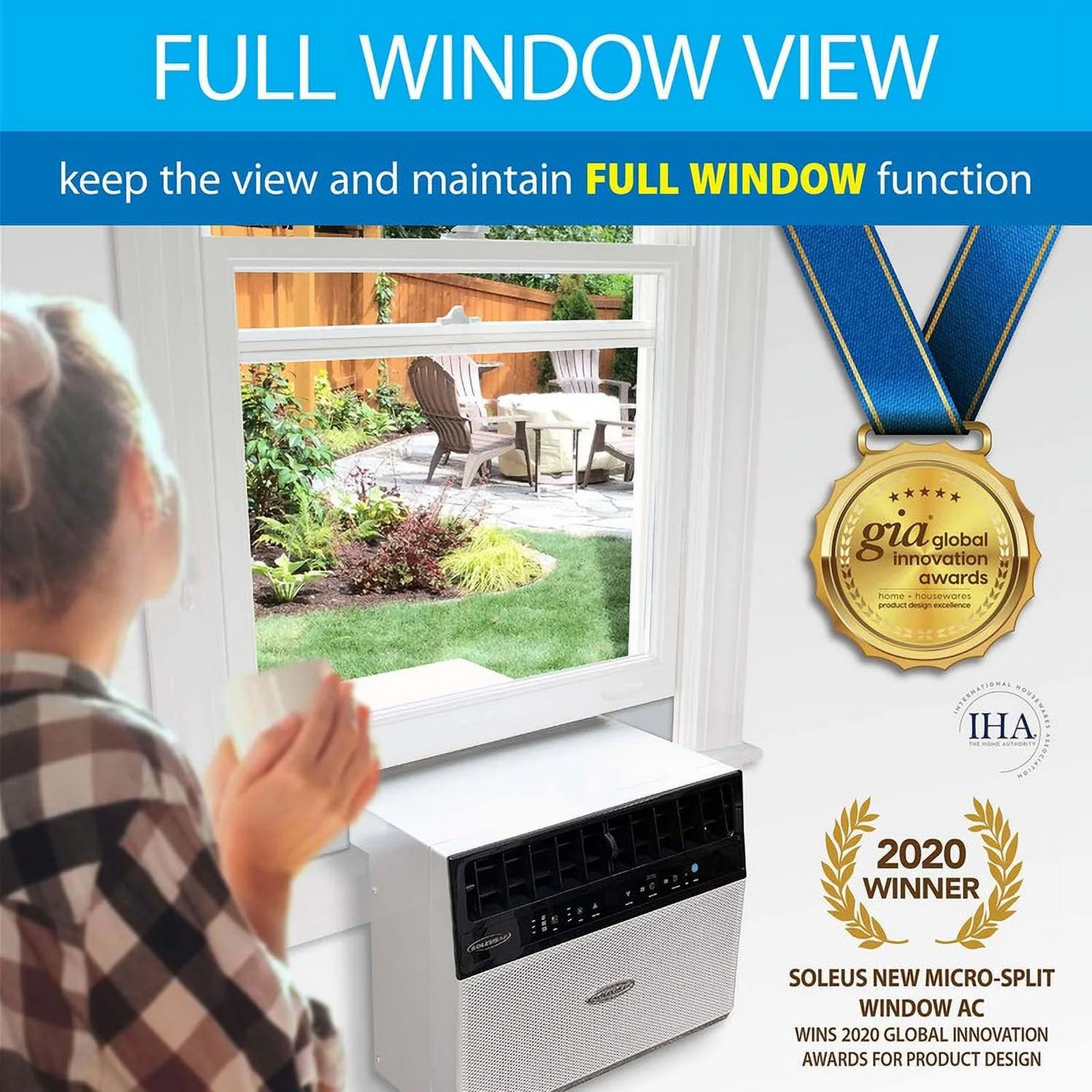 Restored 8,000 BTU Saddle Window Air Conditioner with Wi-Fi (Refurbished) - Image 3